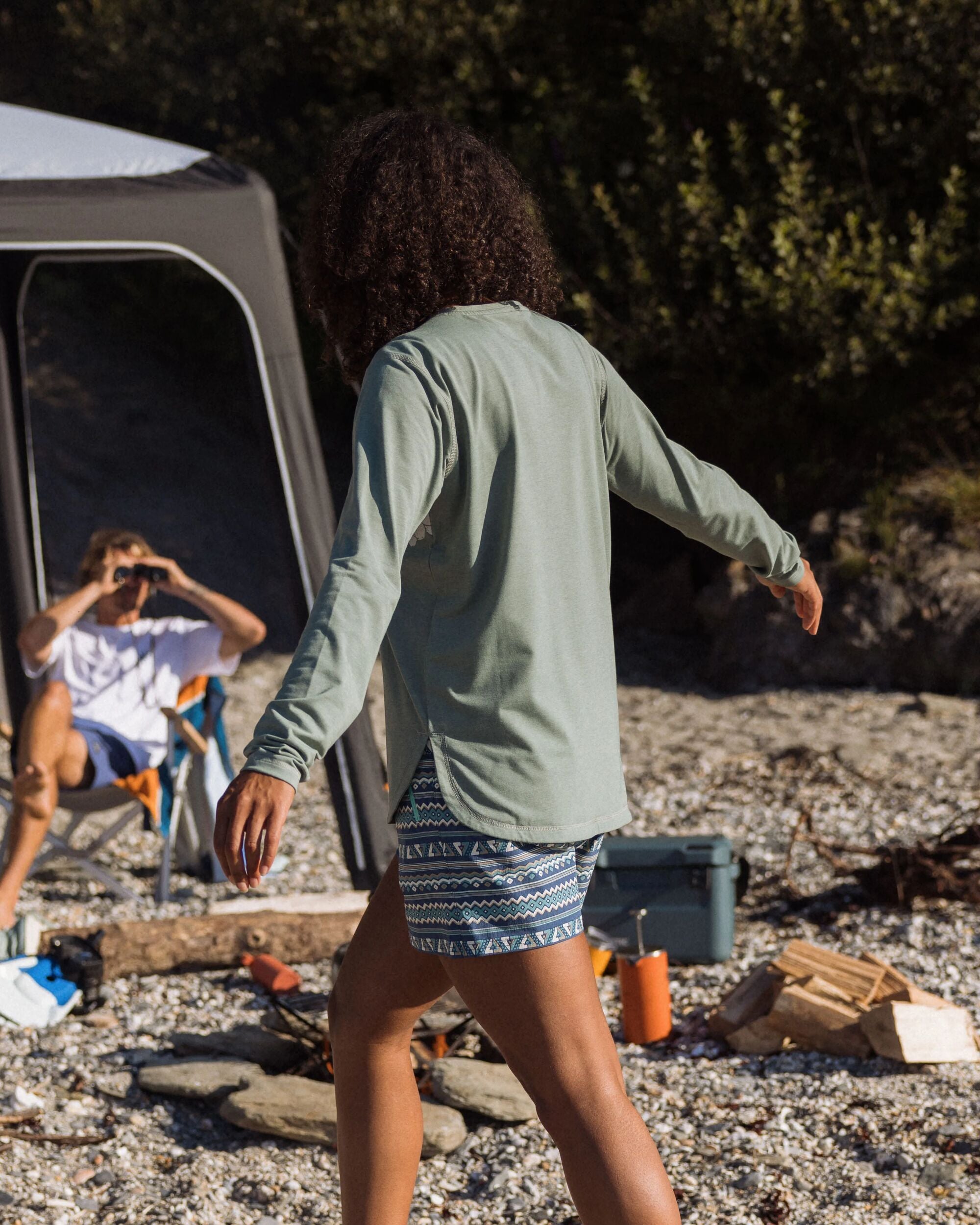 Roamscreen UPF50 Drirelease® Women's LS T-Shirt - Pistachio - Lifestyle