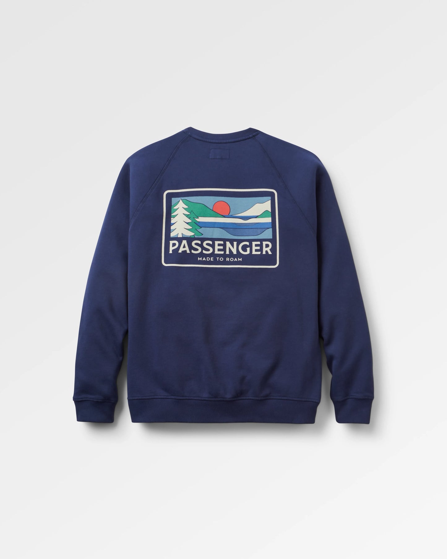 Roamer Men's Recycled Cotton Sweatshirt - Rich Navy - Flatlay