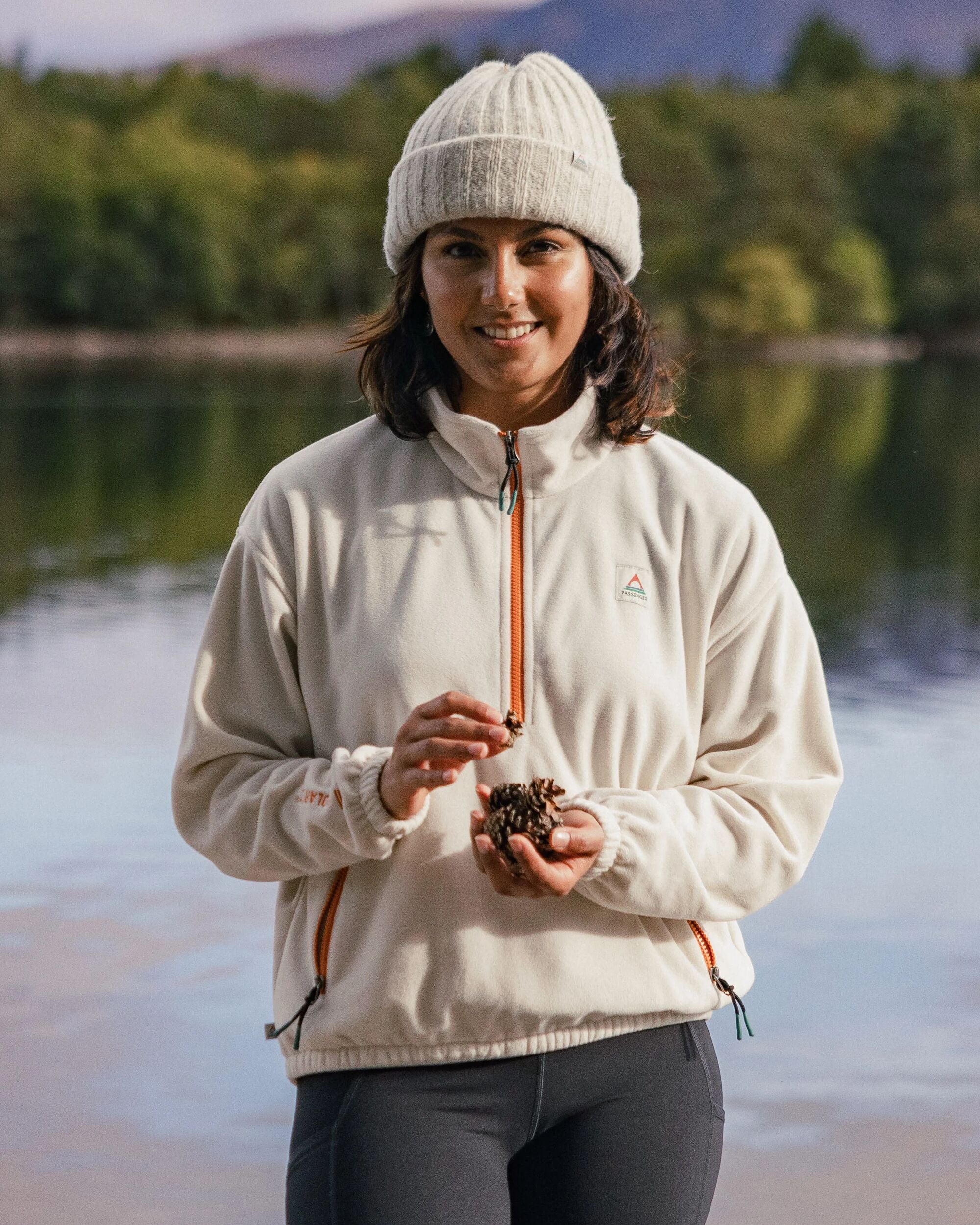 Ayla Micro Polartec® Fleece - Vintage White - Lifestyle