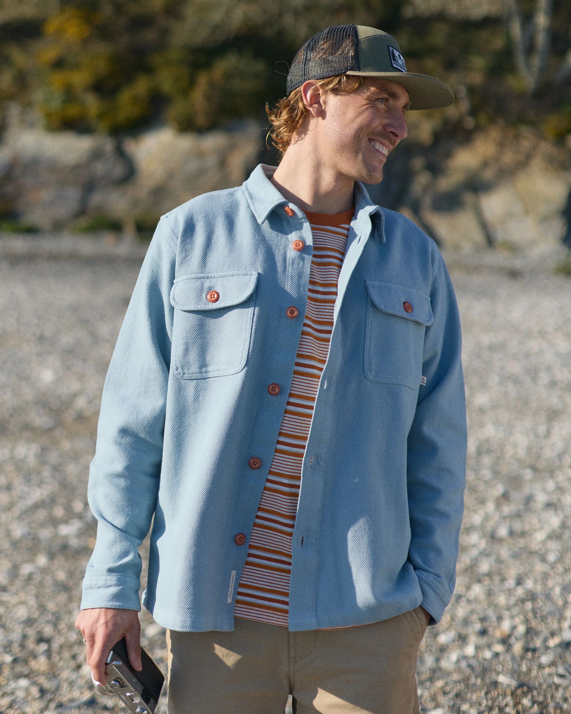 Island Twill Shirt - Faded Denim - Lifestyle