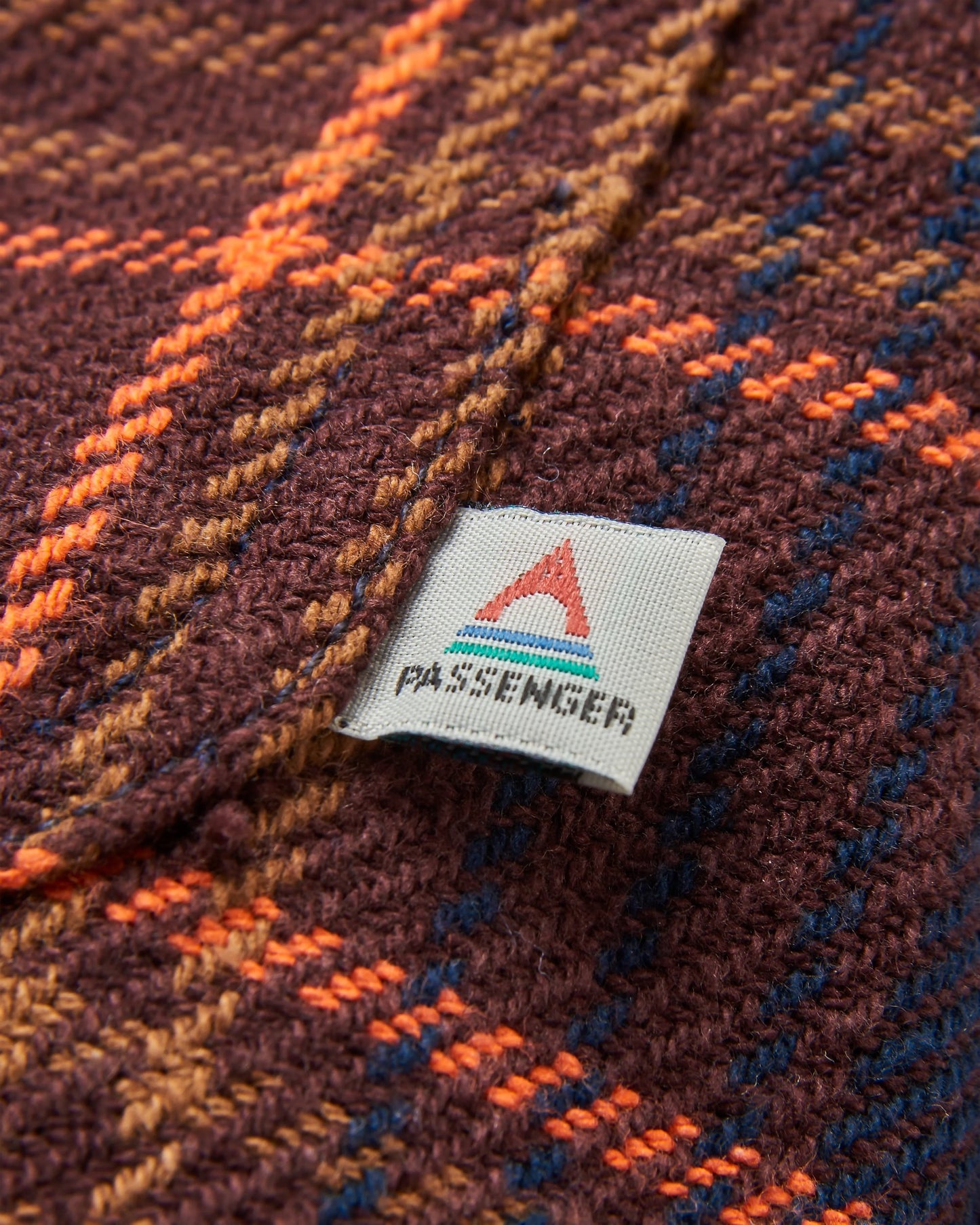 Island Heavy Twill Shirt - Rich Navy/Espresso Check - Flatlay