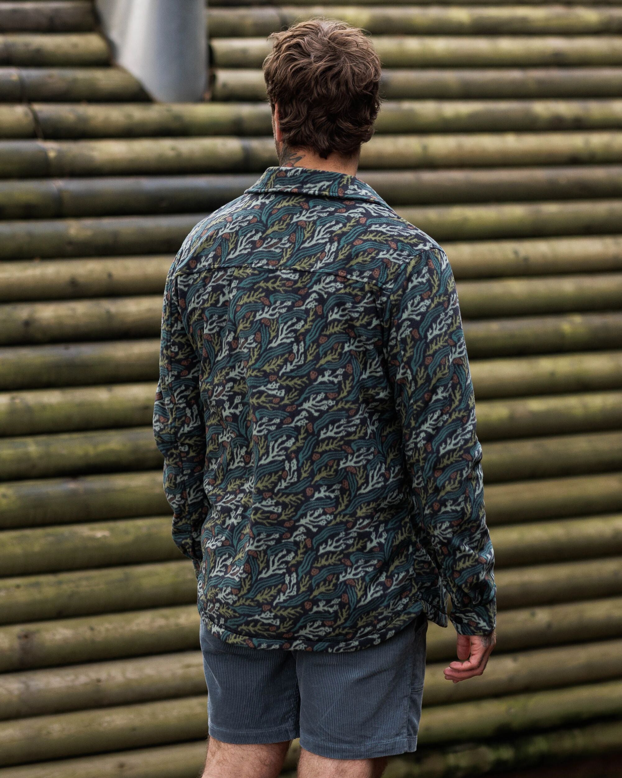 Maple Polar Recycled Fleece Shirt - Ocean Current Black - Lifestyle