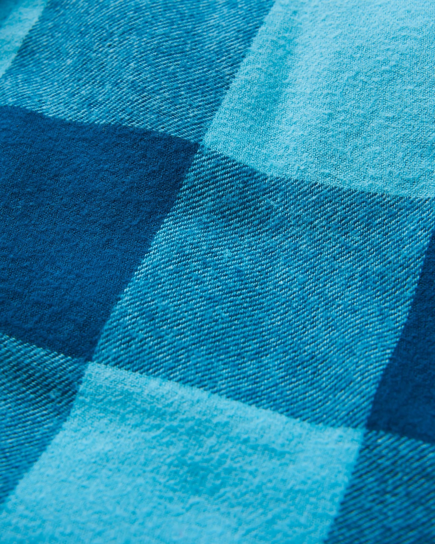 Stella Organic Cotton LS Shirt - Retro Blue Check - Flatlay