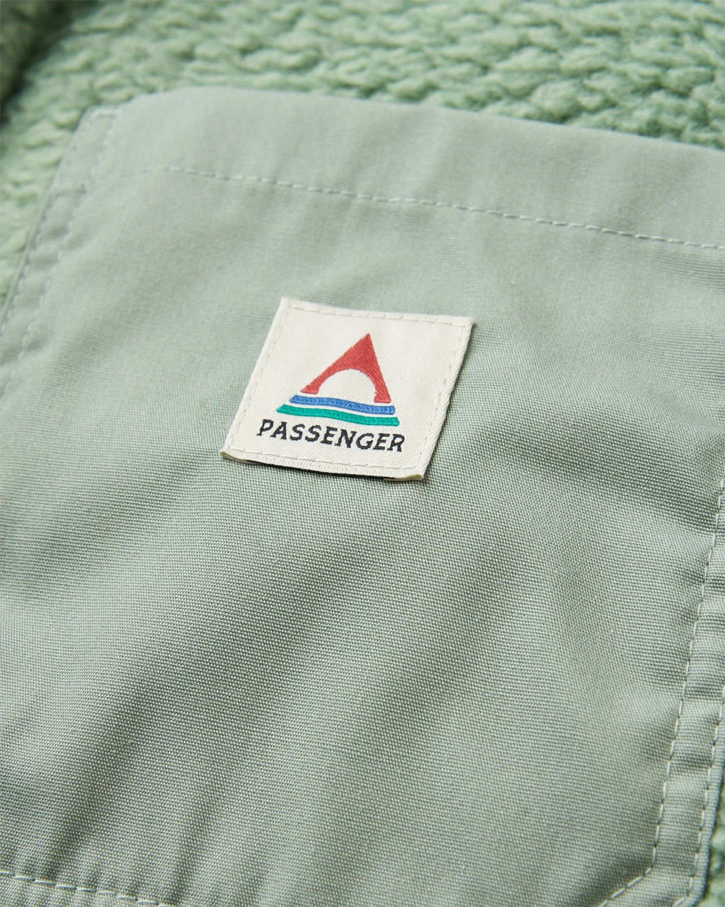 Rappel Recycled Sherpa Oversized Shirt - Pistachio - Flatlay