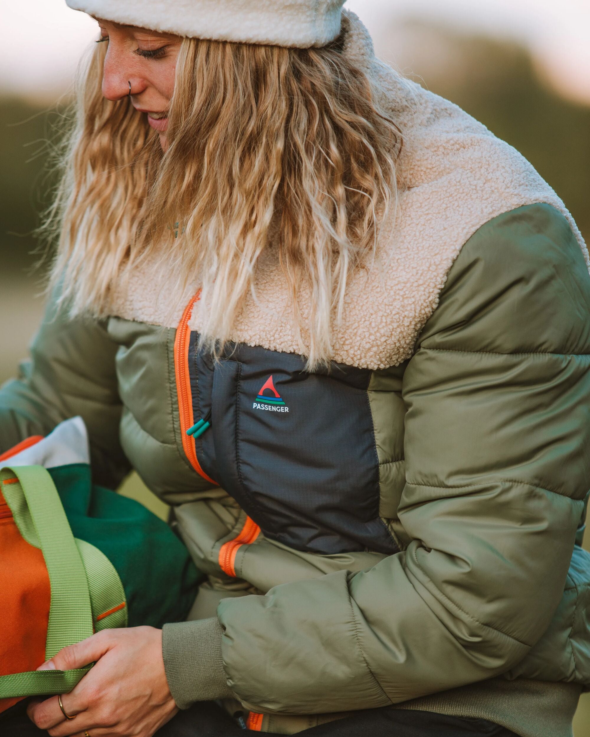 Inspire Recycled Insulated Jacket - Dusty Olive - Lifestyle