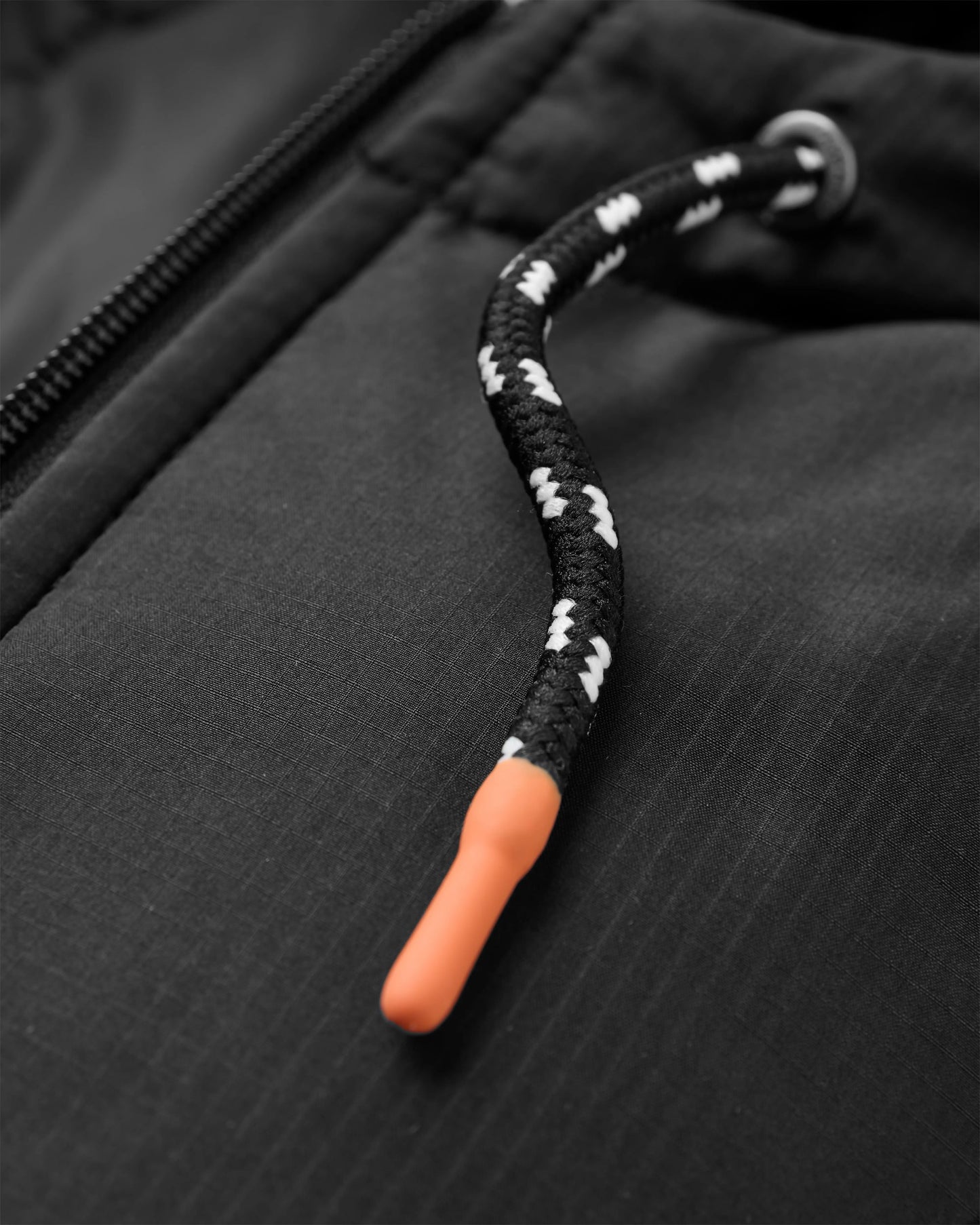 Oceanic Recycled Insulated 1/2 Zip Jacket - Black/Retro Orange - Flatlay