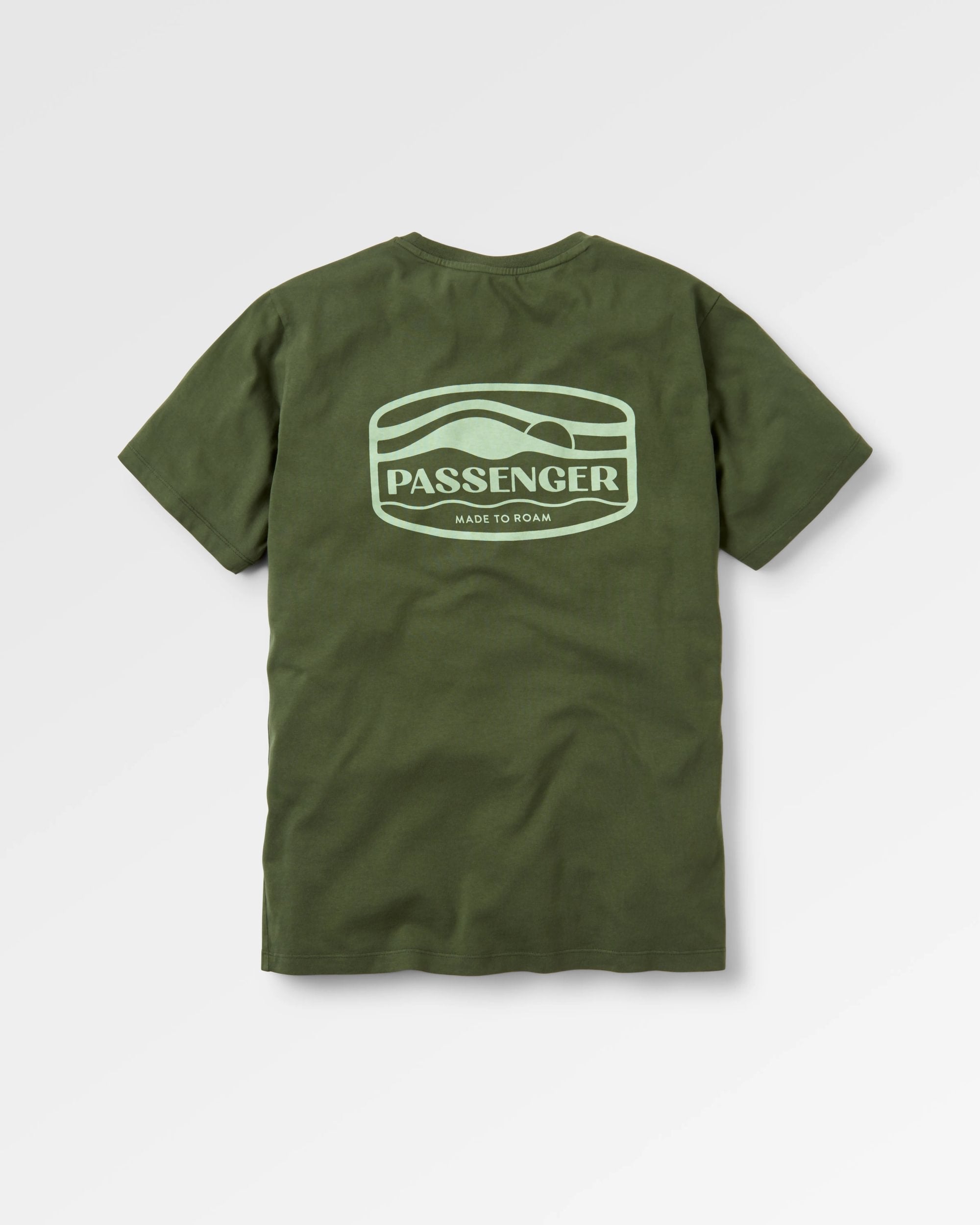 Rambler Recycled Cotton T-Shirt - Fir Tree - Flatlay