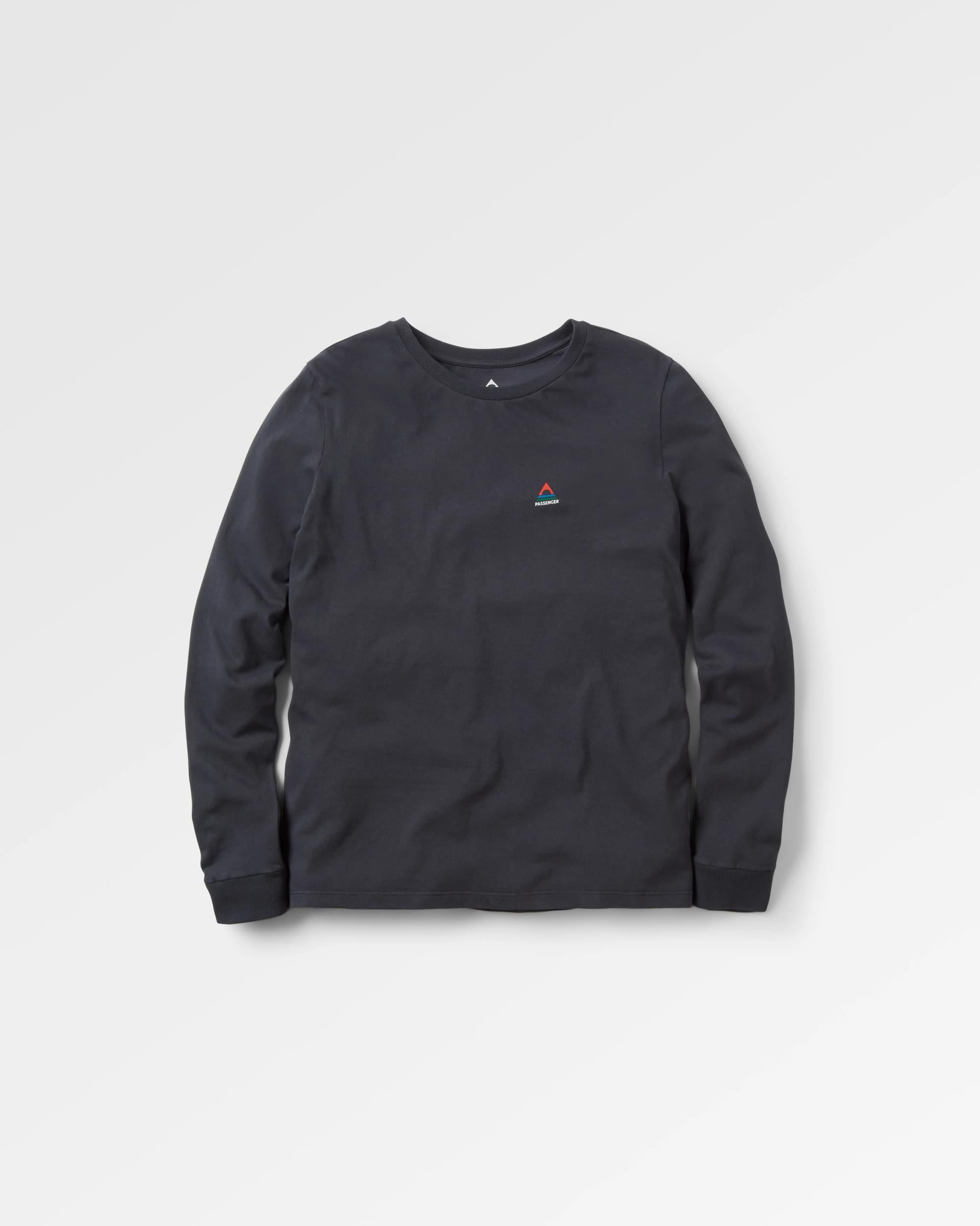 Classic Recycled Cotton LS T-Shirt - Black - Flatlay