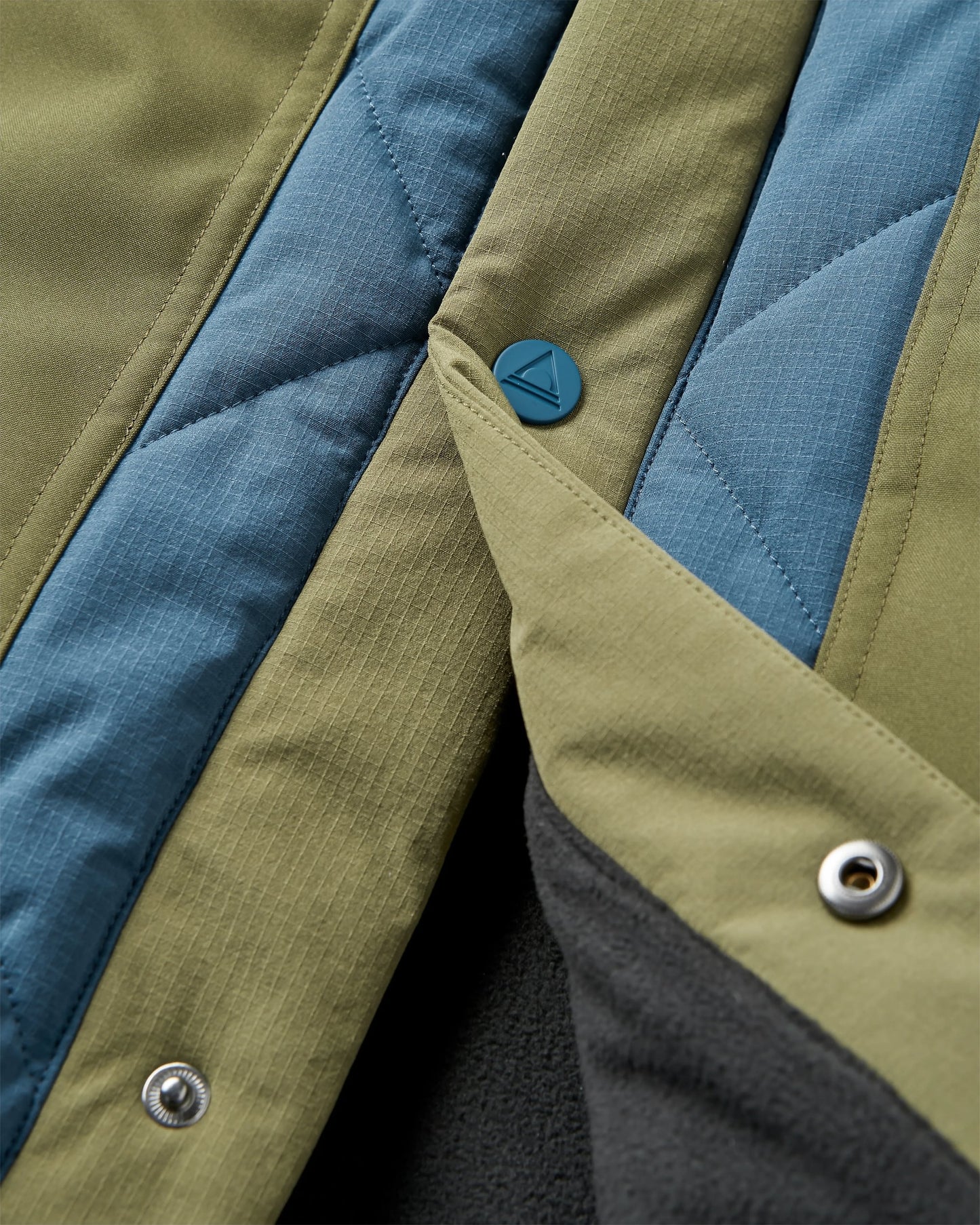 Campscape Parka - Khaki/Dark Denim - Flatlay