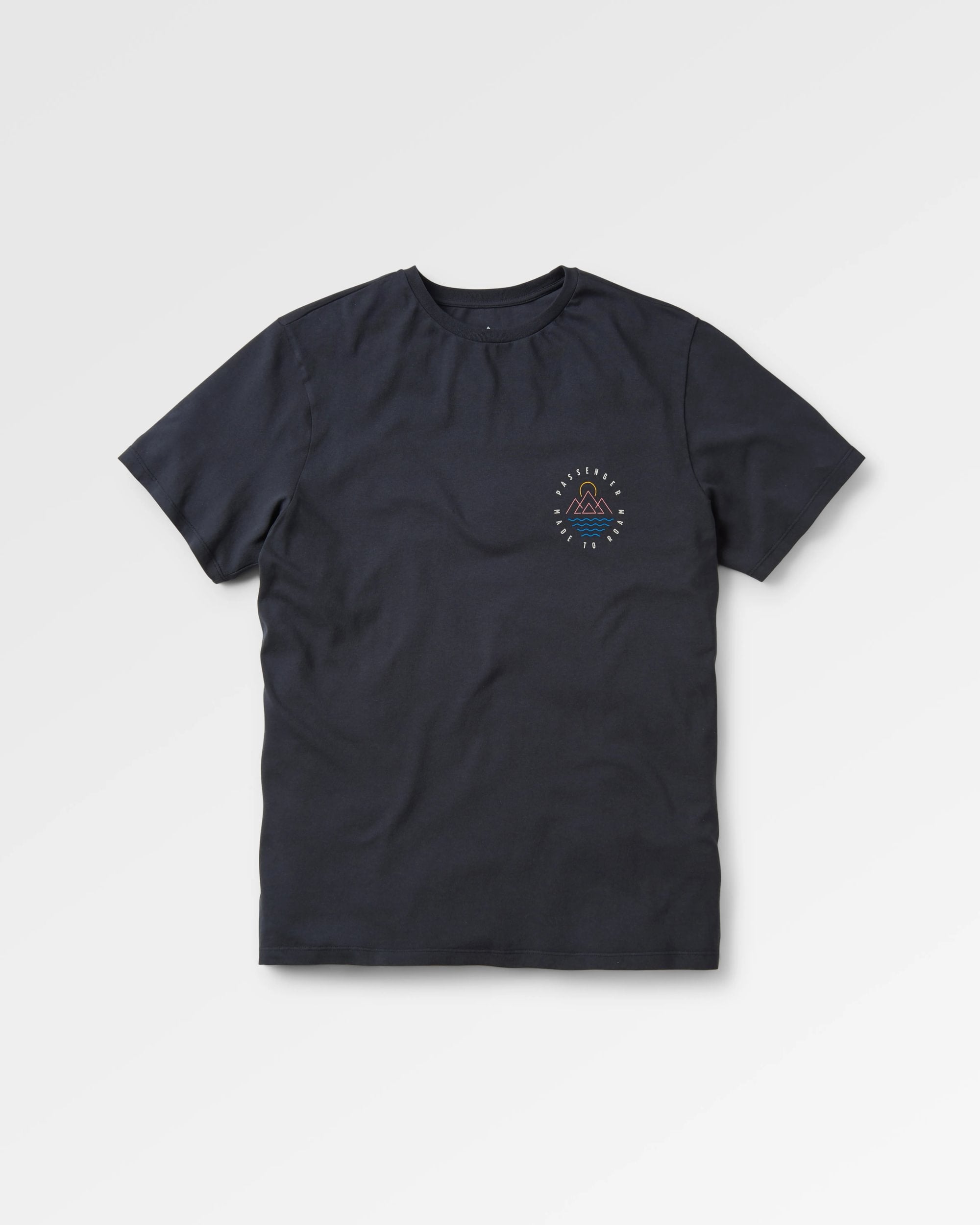 Escapism Recycled Cotton T-Shirt - Black - Flatlay