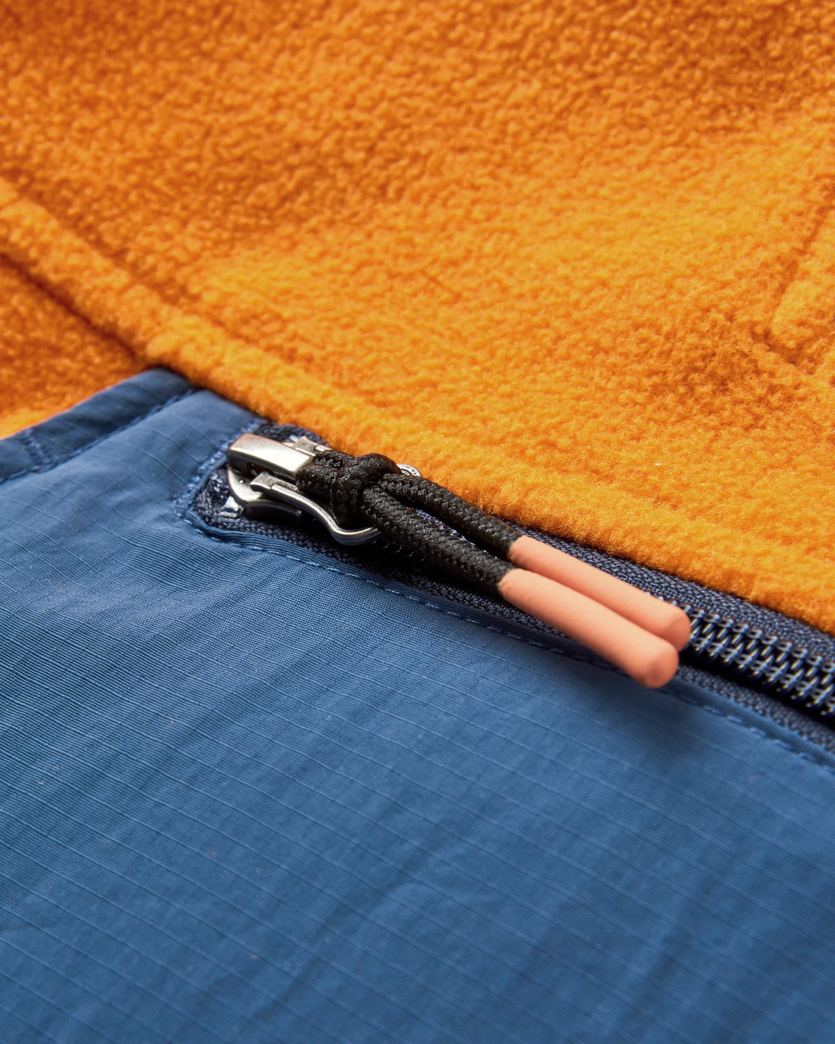 Alexander Hooded Polar Fleece - Sunrise Orange - Flatlay
