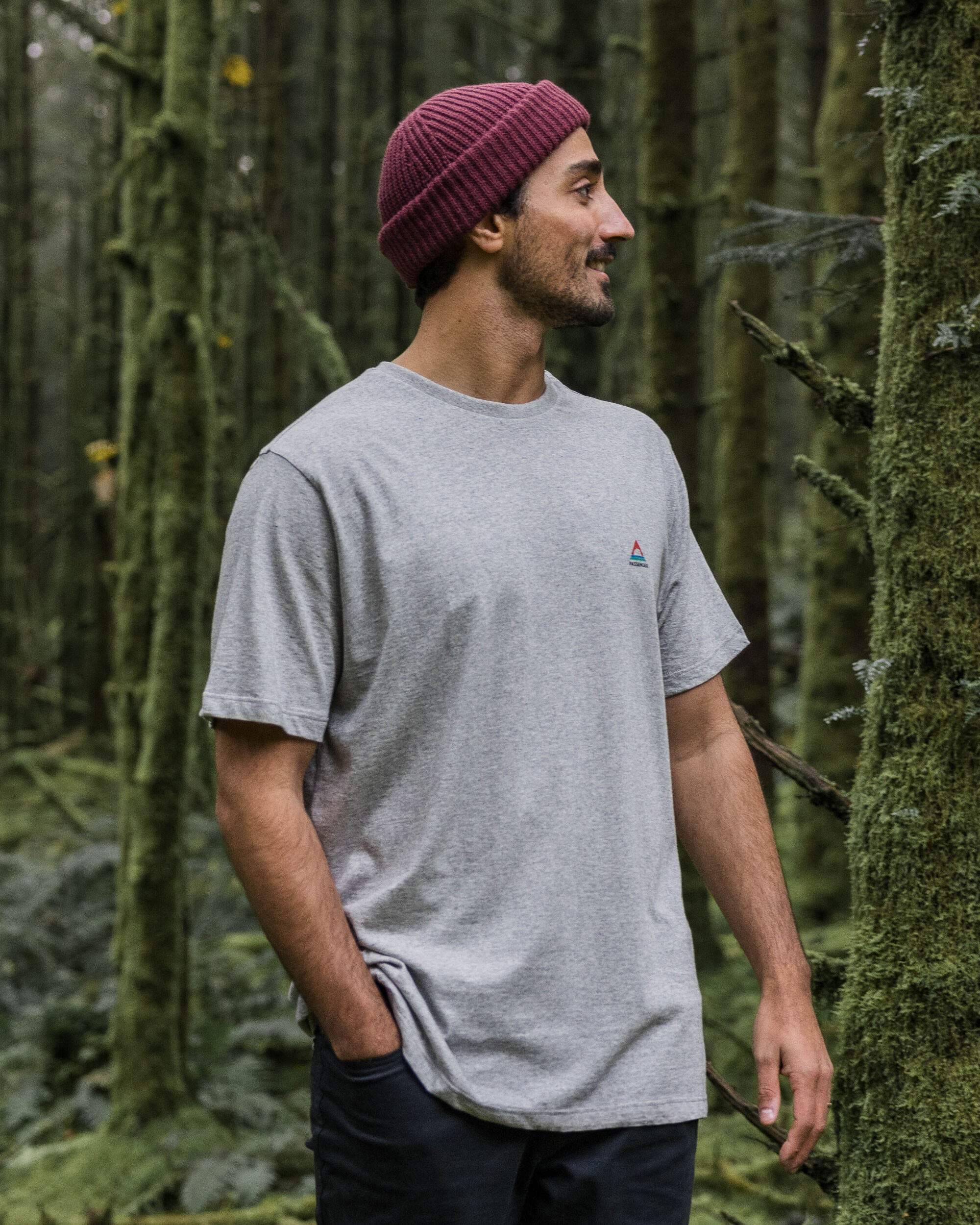 Classic Logo Recycled Cotton T-Shirt - Mid Grey Marl - Lifestyle