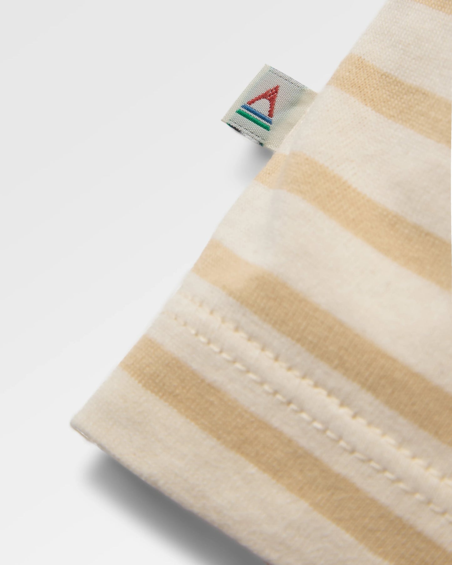 Zen Recycled Relaxed Fit T-Shirt - Stone Stripe - Flatlay