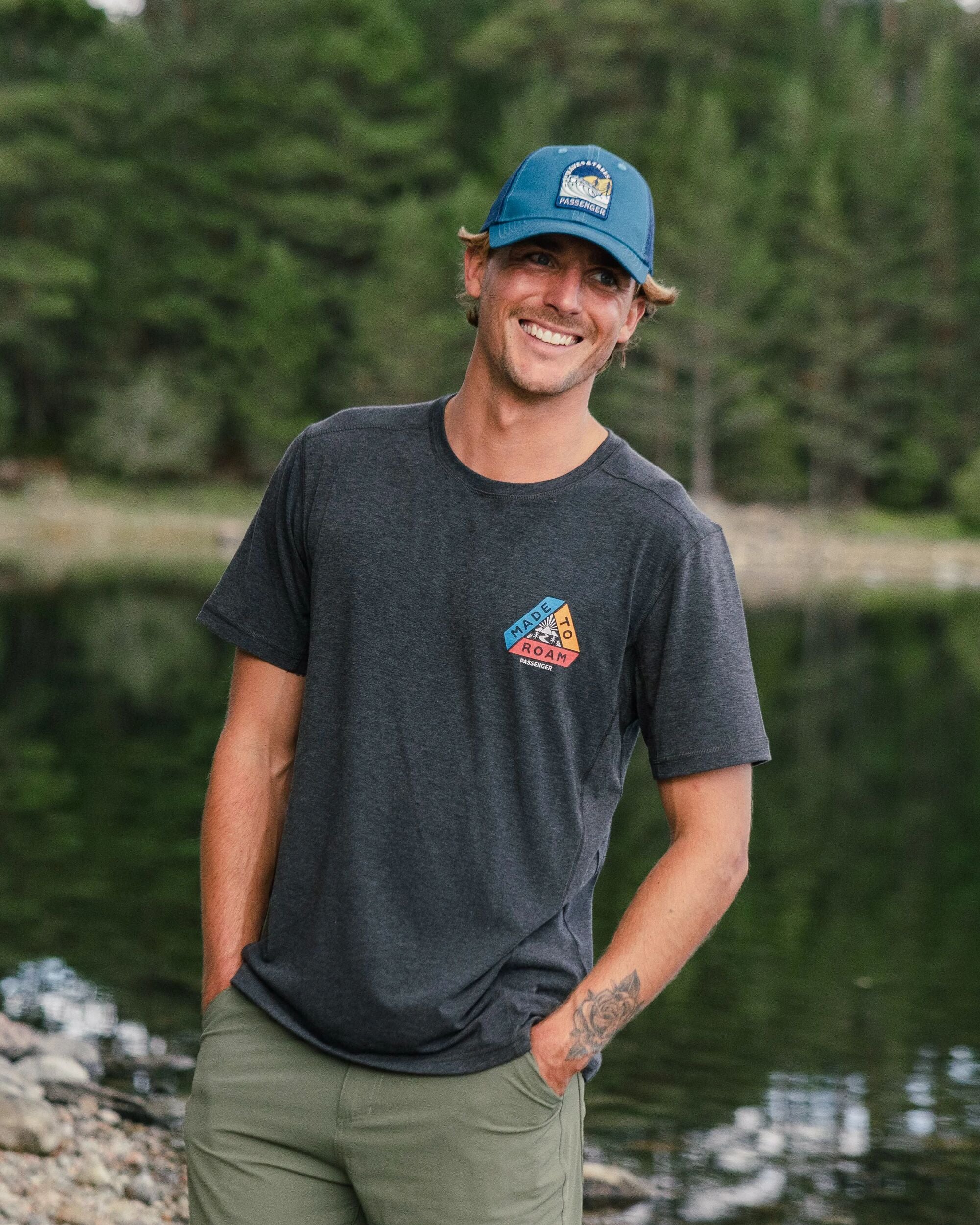 Kirkwood Textured Active T-Shirt - Black - Lifestyle