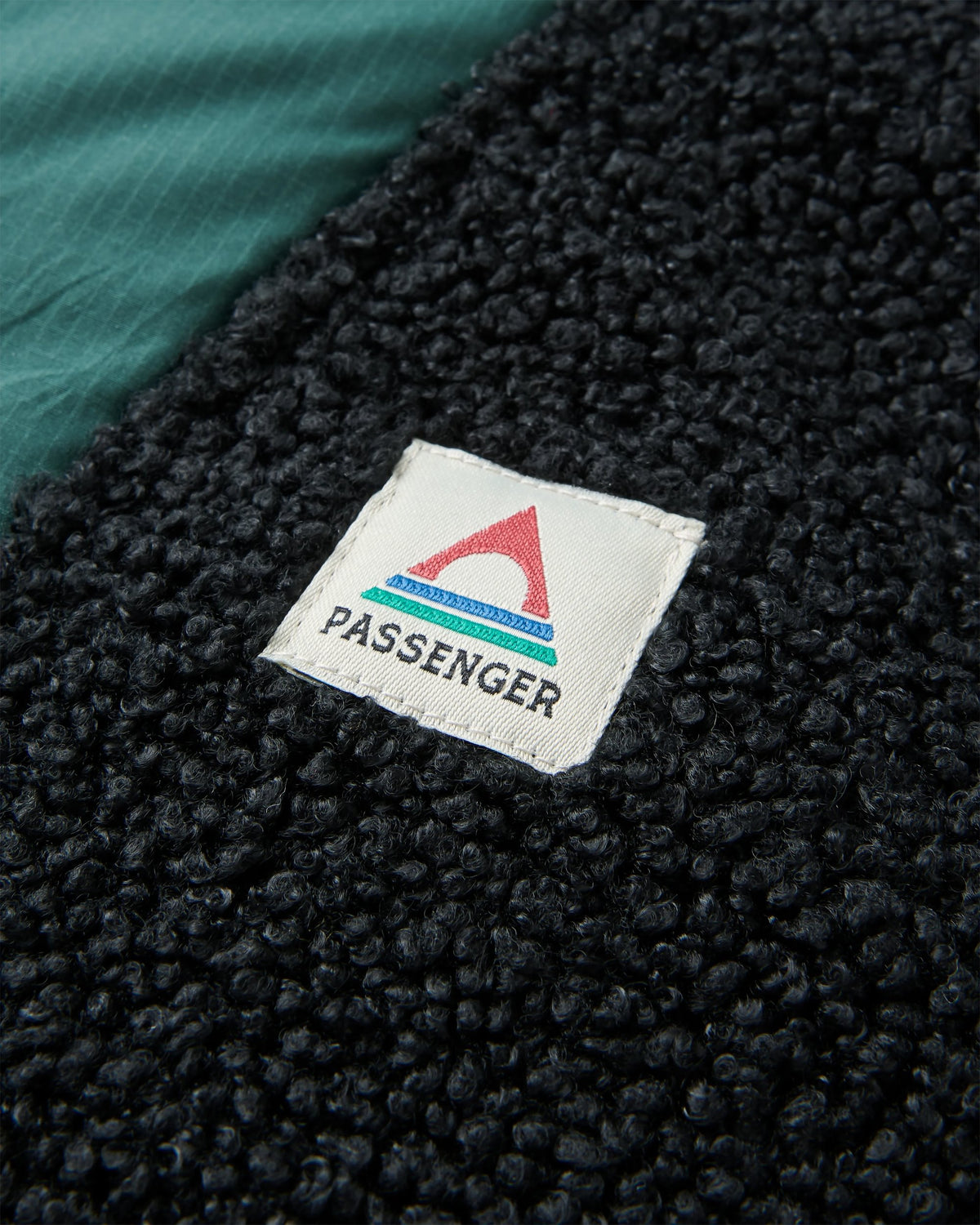 Woodland Polar-lined Sherpa Fleece - Black/ Dark Forest - Flatlay