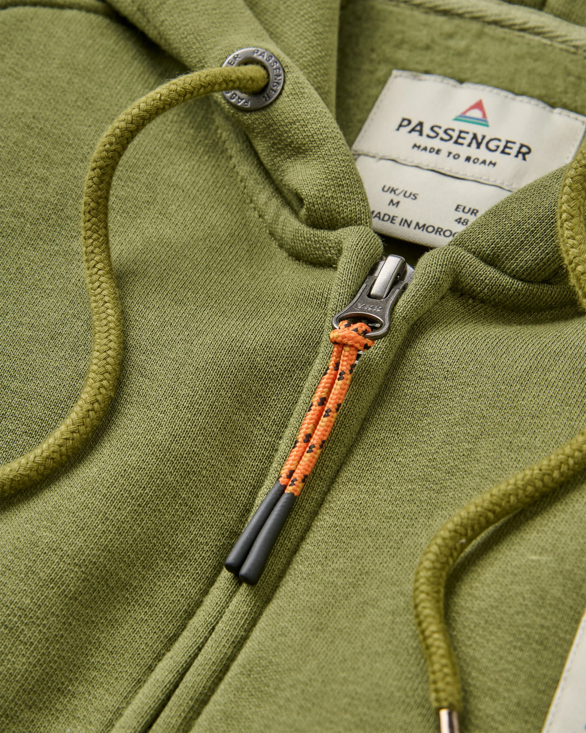 Heritage Full Zip Hoodie - Khaki - Flatlay