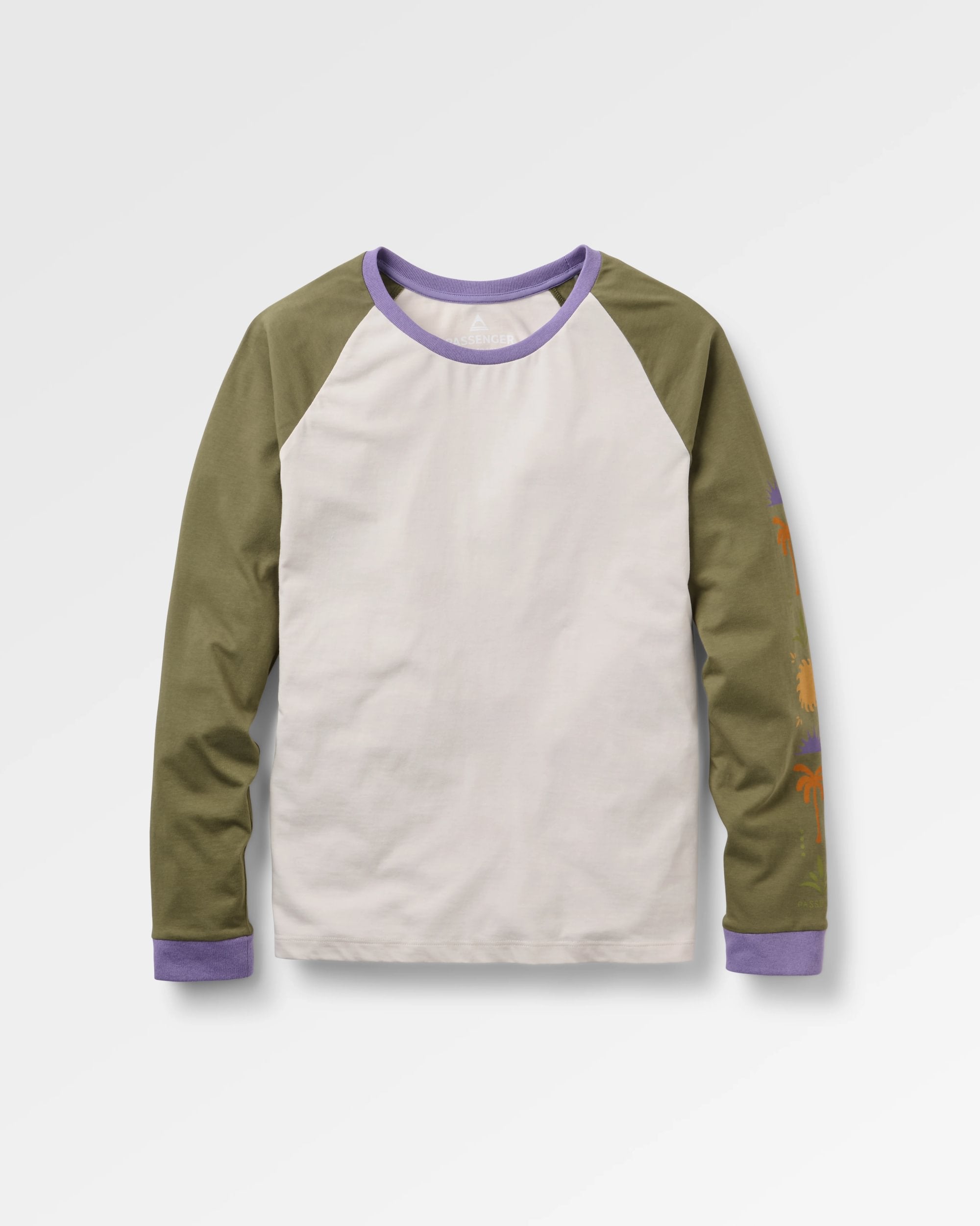 Stack LS Raglan T-Shirt - White Sand - Flatlay