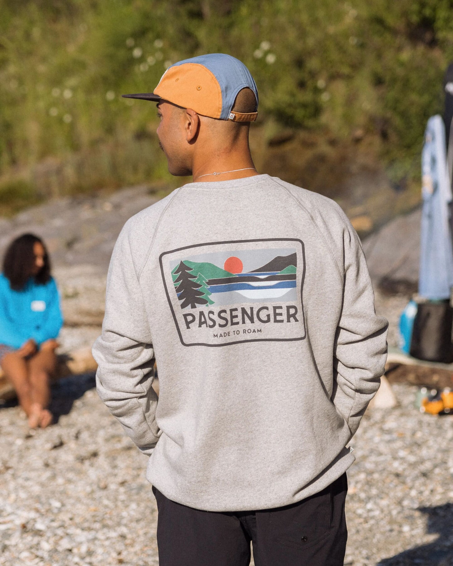 Roamer Men's Organic Cotton Sweatshirt - Grey Marl - Lifestyle
