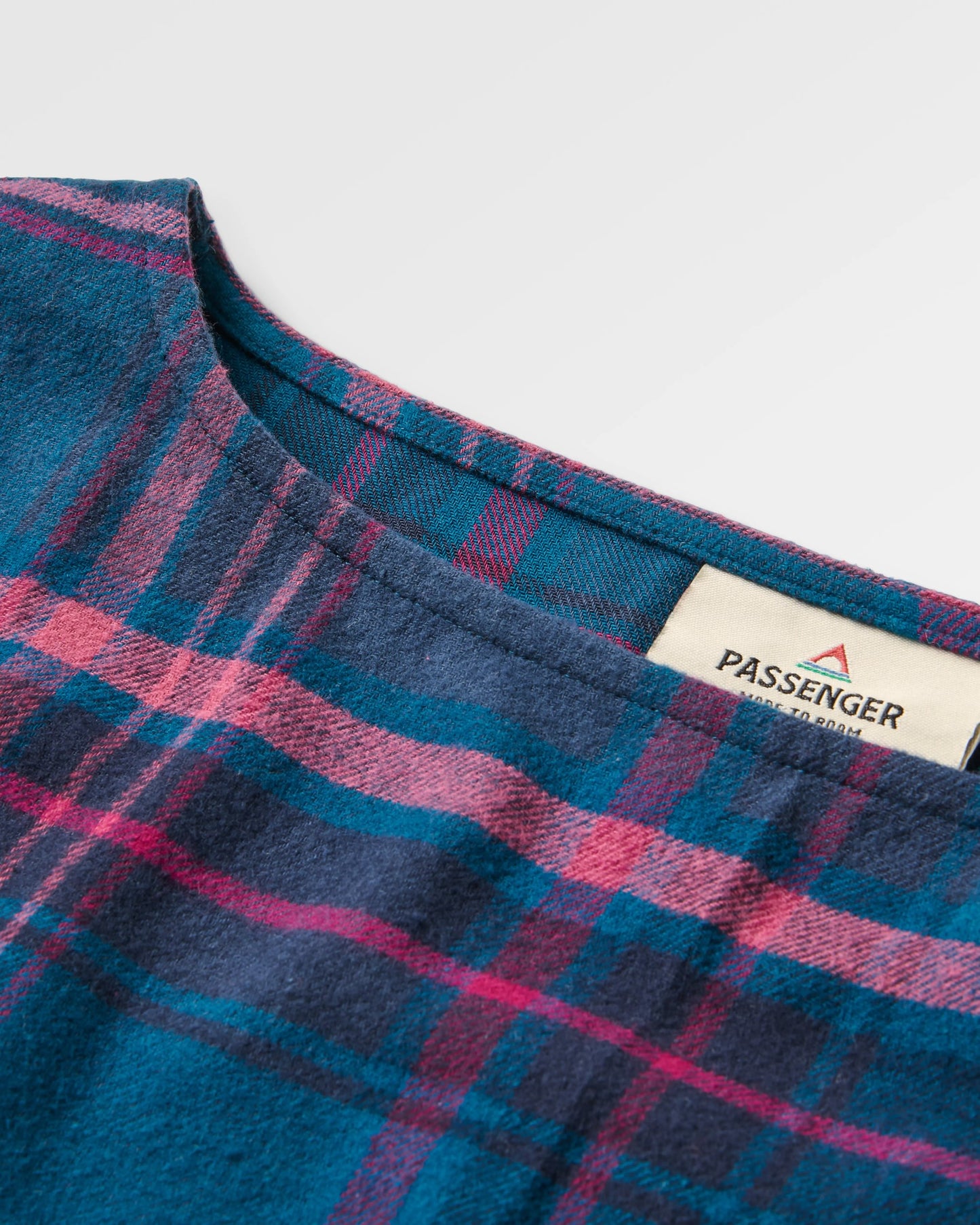 Flurry Woven Top - Tidal Blue/Wild Berry Check - Flatlay