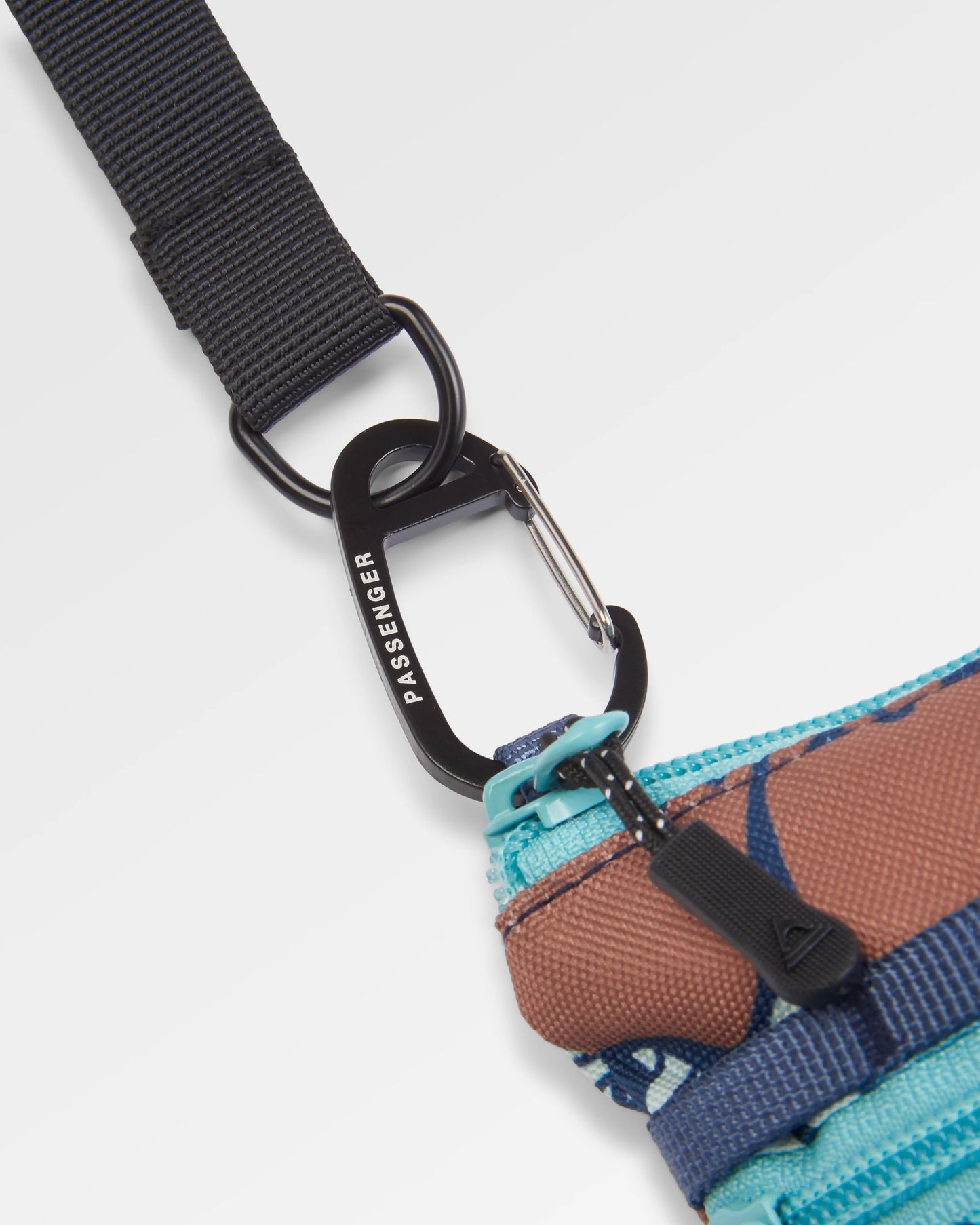 Journey Recycled Crossbody Bag - Vintage Floral Aqua - Flatlay