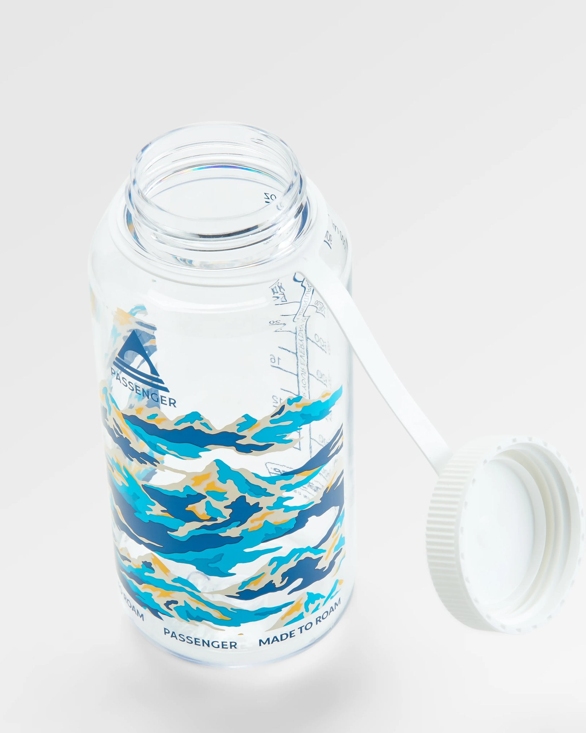 Nalgene 1L Wide Mouth Water Bottle - Winter Mountains - Flatlay