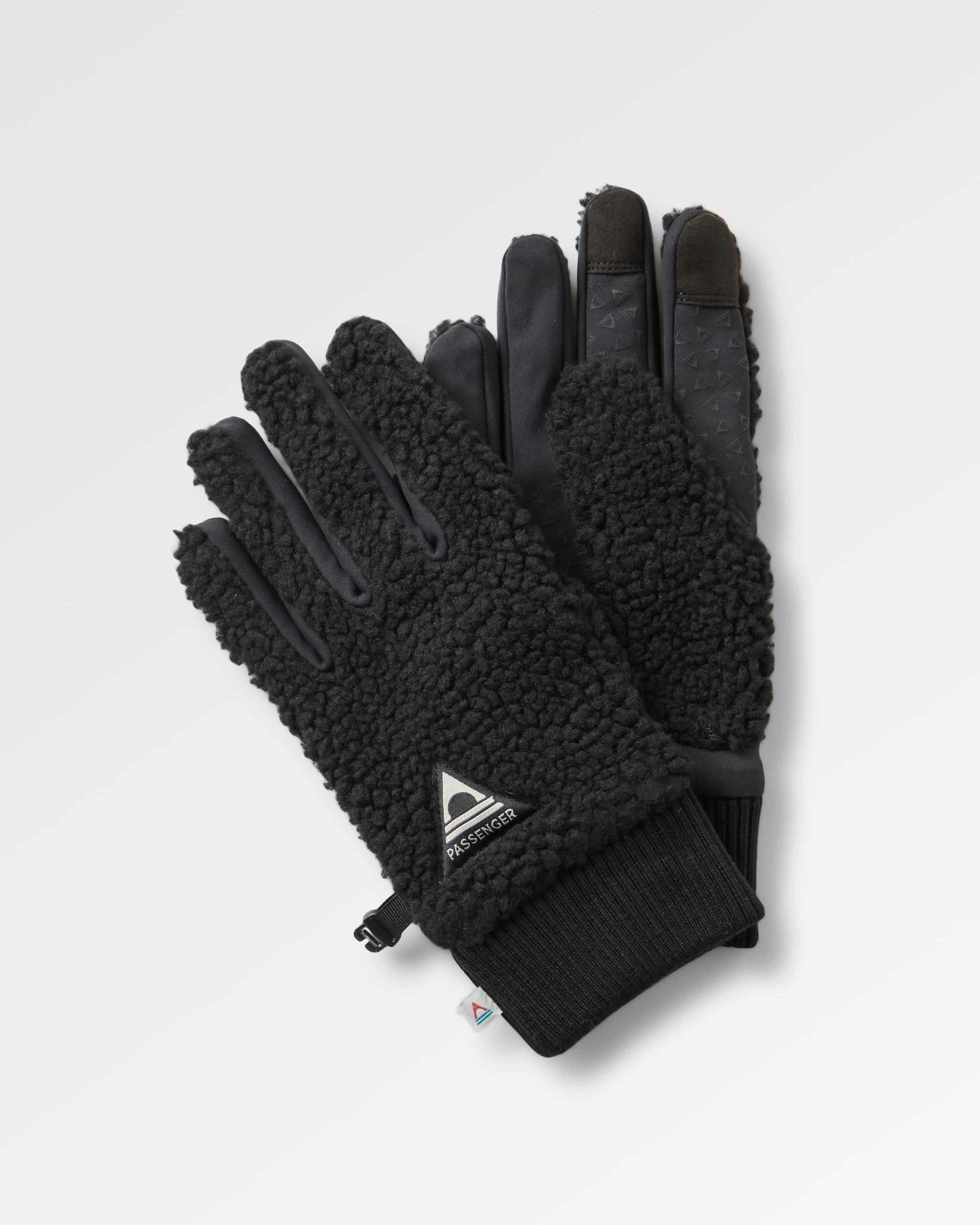 Snowfall Sherpa Gloves - Black - Flatlay