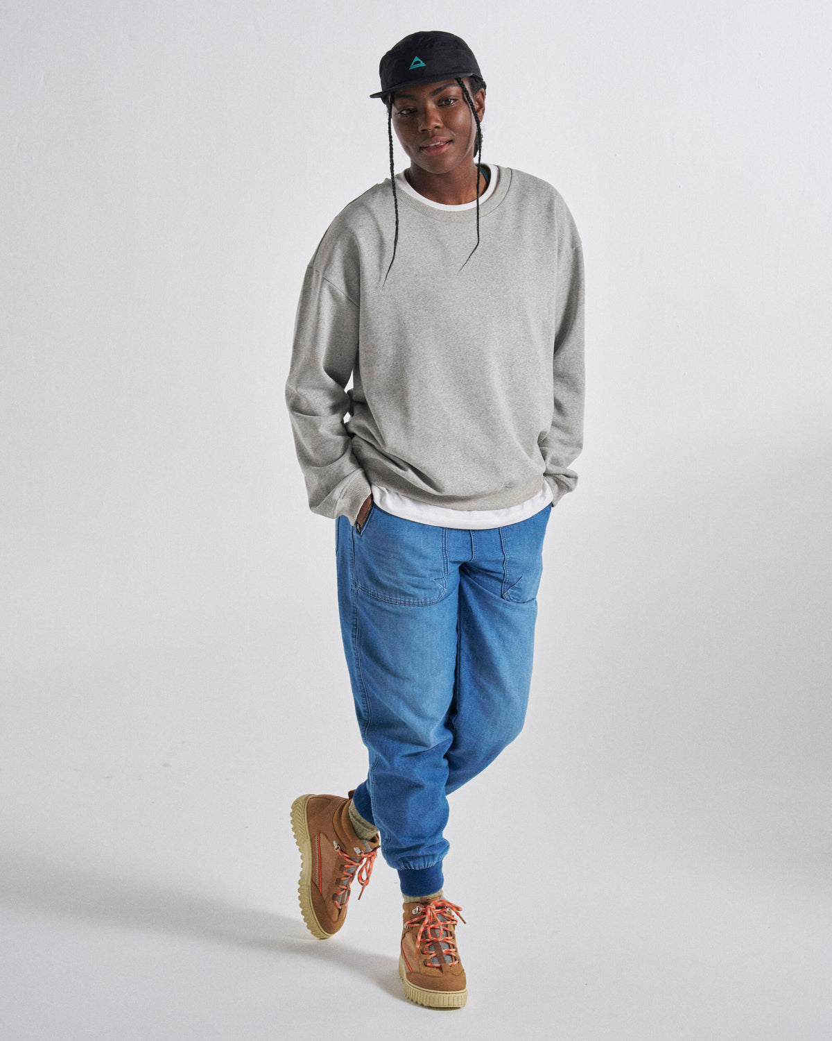 Hydrilla Denim Jogger - Denim Blue - Studio Model