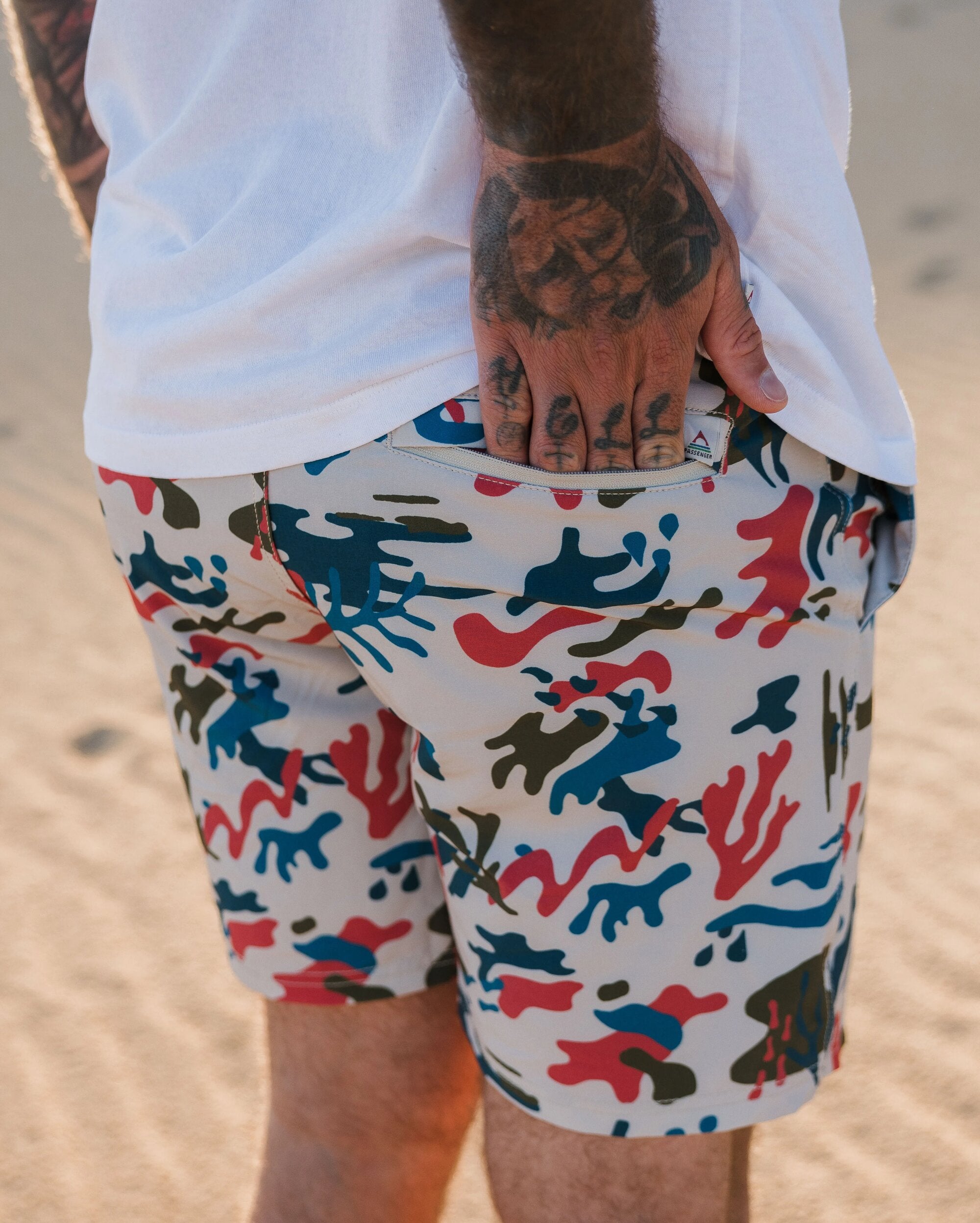 Porto Recycled All Purpose Swim Short - Seaweed Camo Pebble Grey - Lifestyle