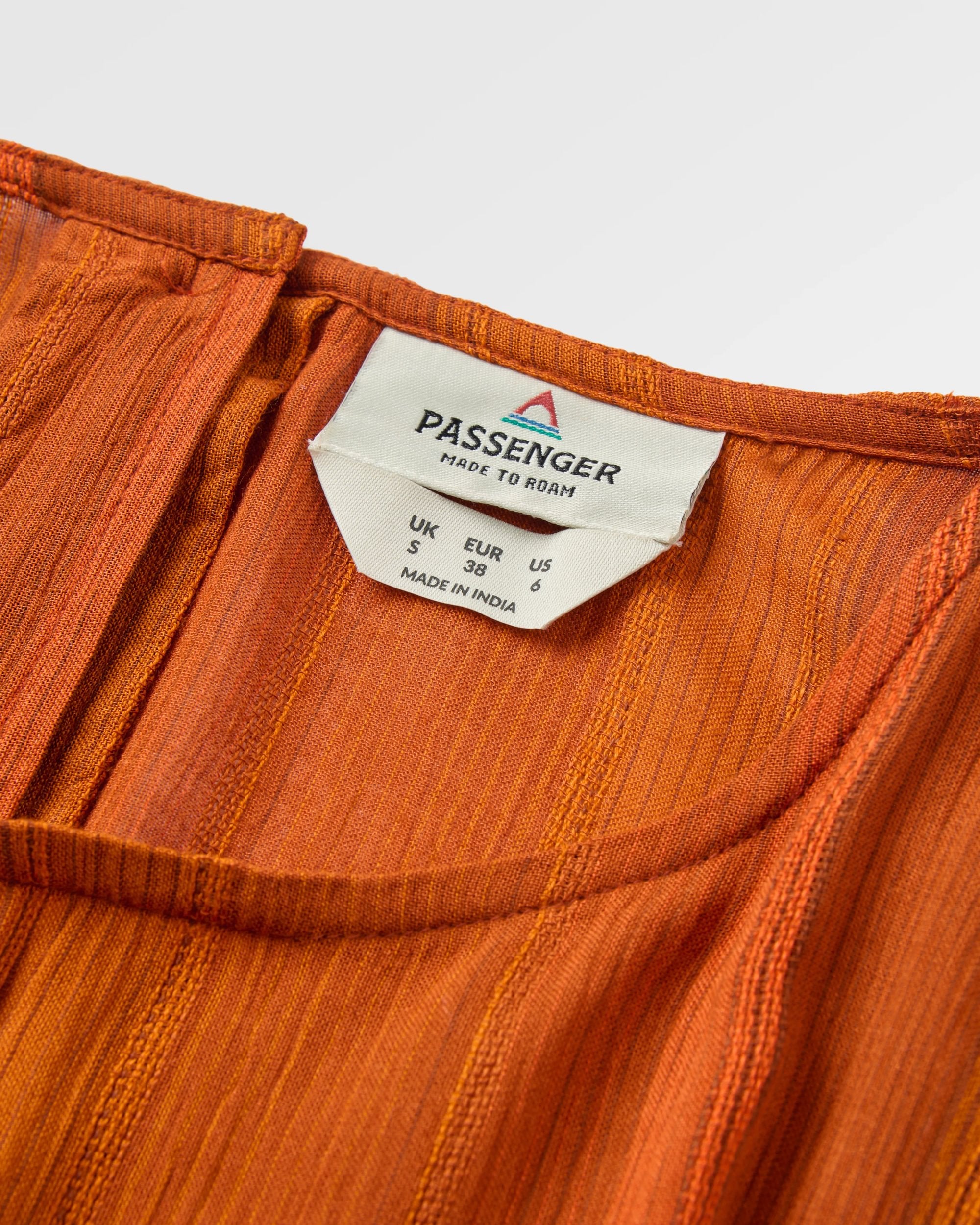 Clarity Short Skort Dress - Ember Orange Stripe - Flatlay