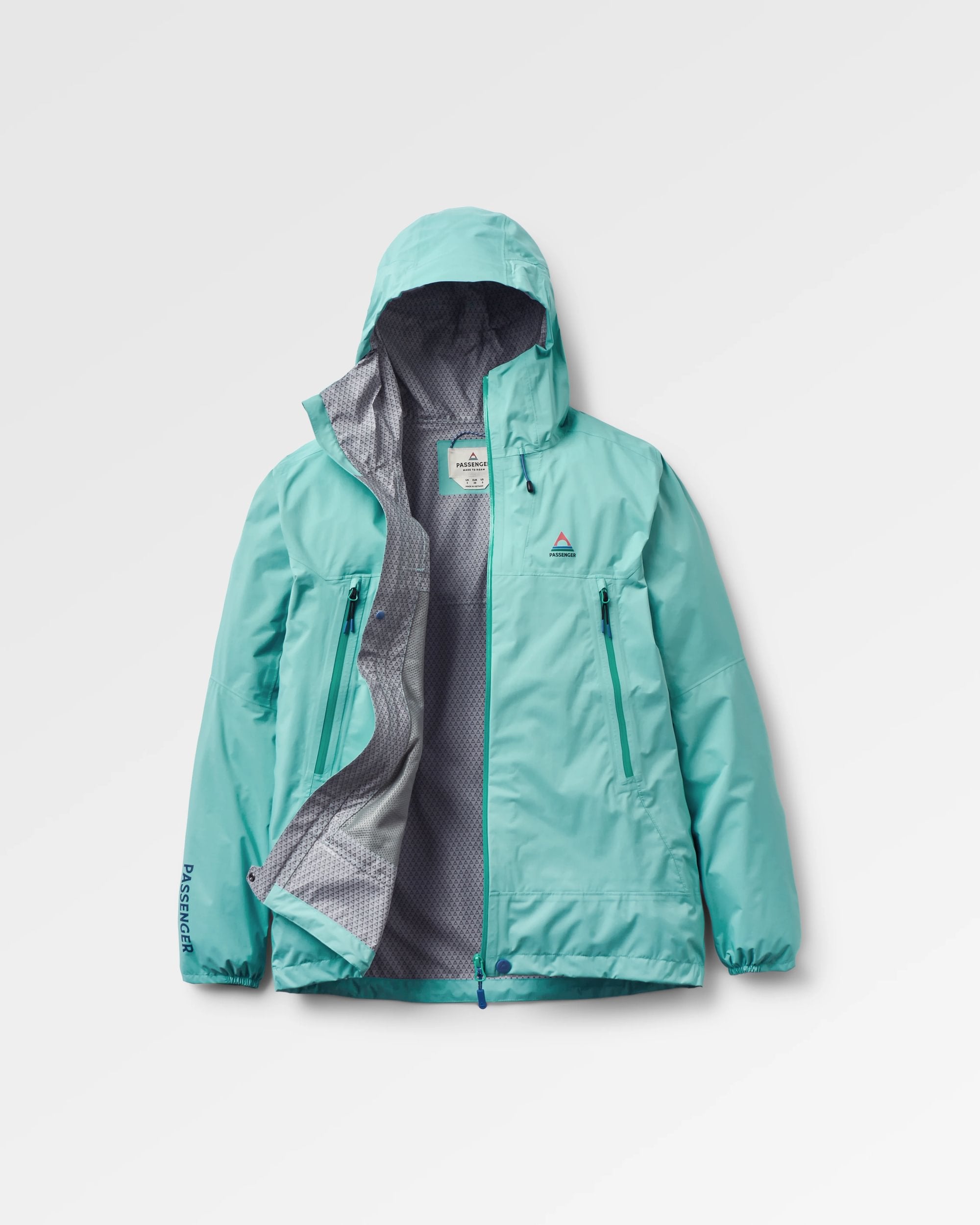 Trailscape Light Women's Waterproof Jacket - Aqua - Flatlay