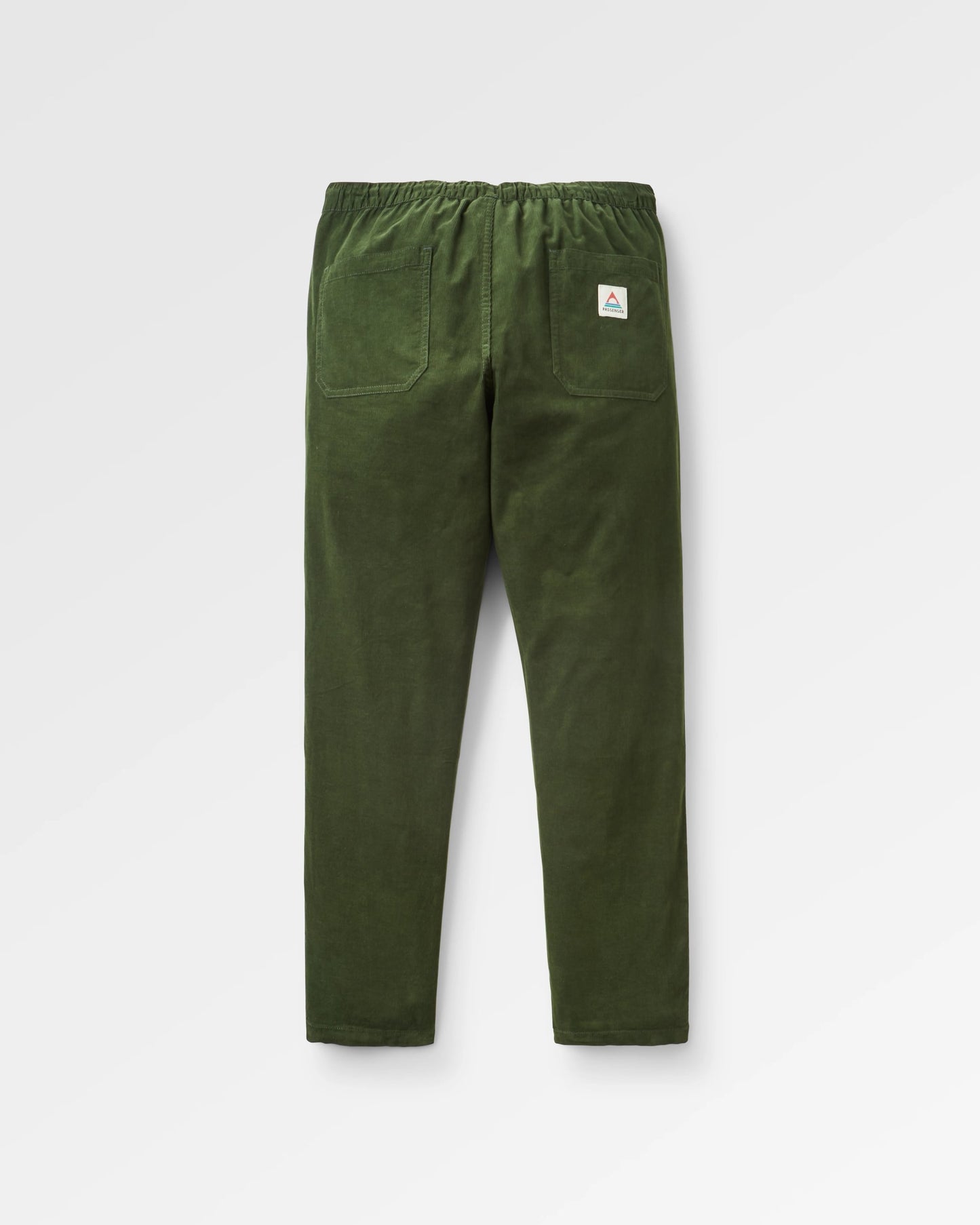 Compass Recycled Cord Trouser - Fir Tree - Flatlay