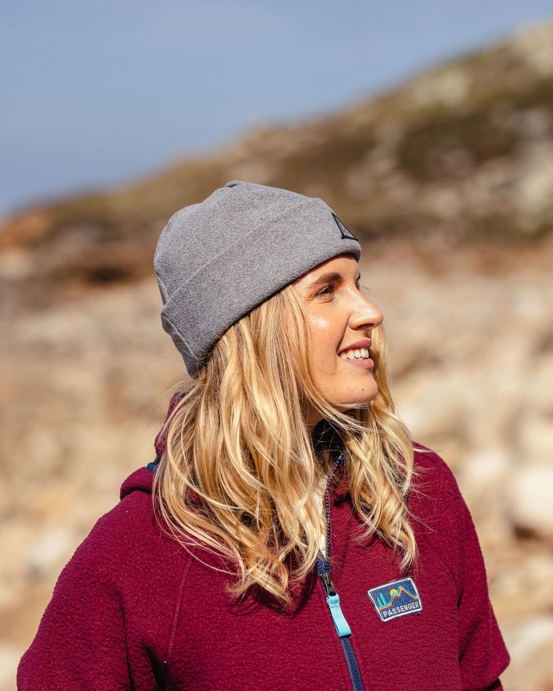 Womens_Wanderer Recycled Polar Beanie - Grey Marl