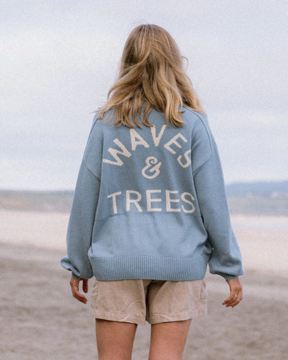 Penida Knitted Jumper - Faded Denim - Lifestyle