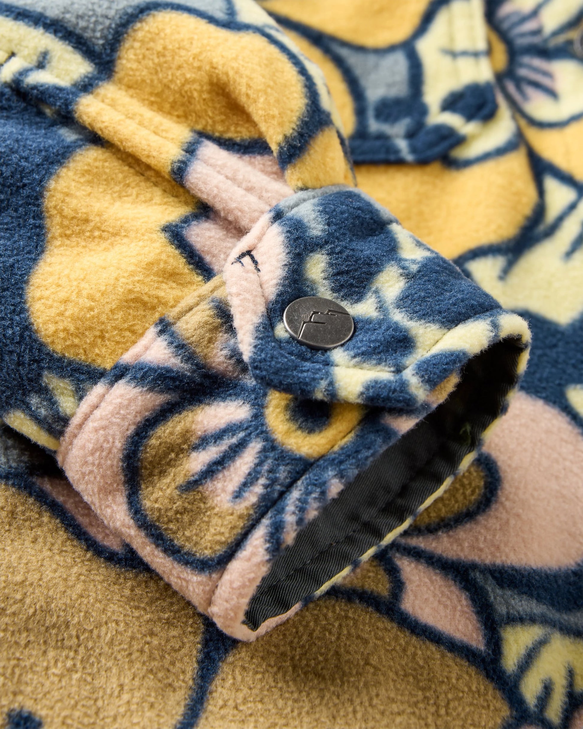 East Recycled Polar Fleece Shirt - Vintage Floral Sunlight