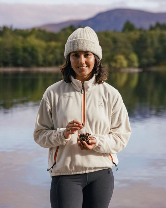 Ayla Recycled Micro Polartec® Fleece - Vintage White