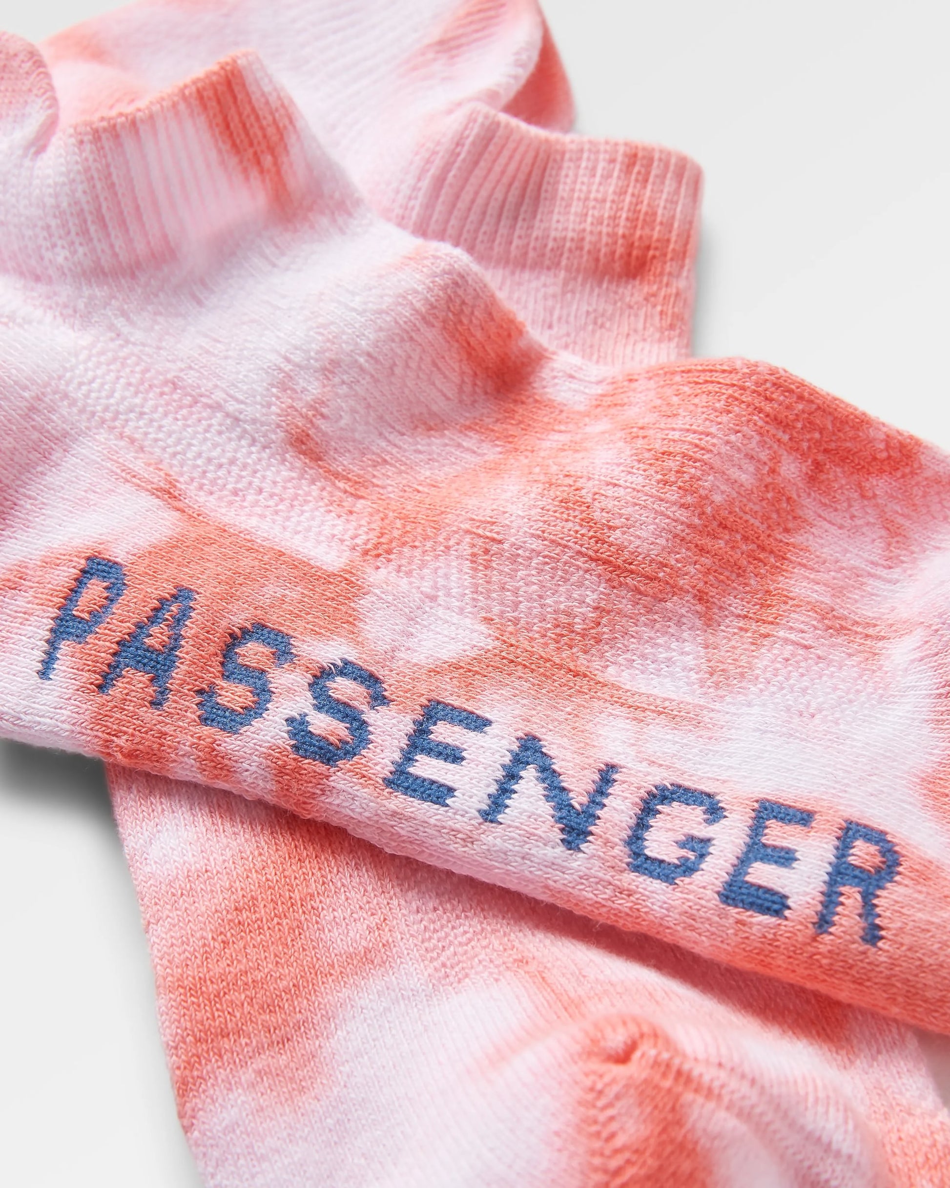 Organic Trainer Socks - Tie Dye Shell Pink