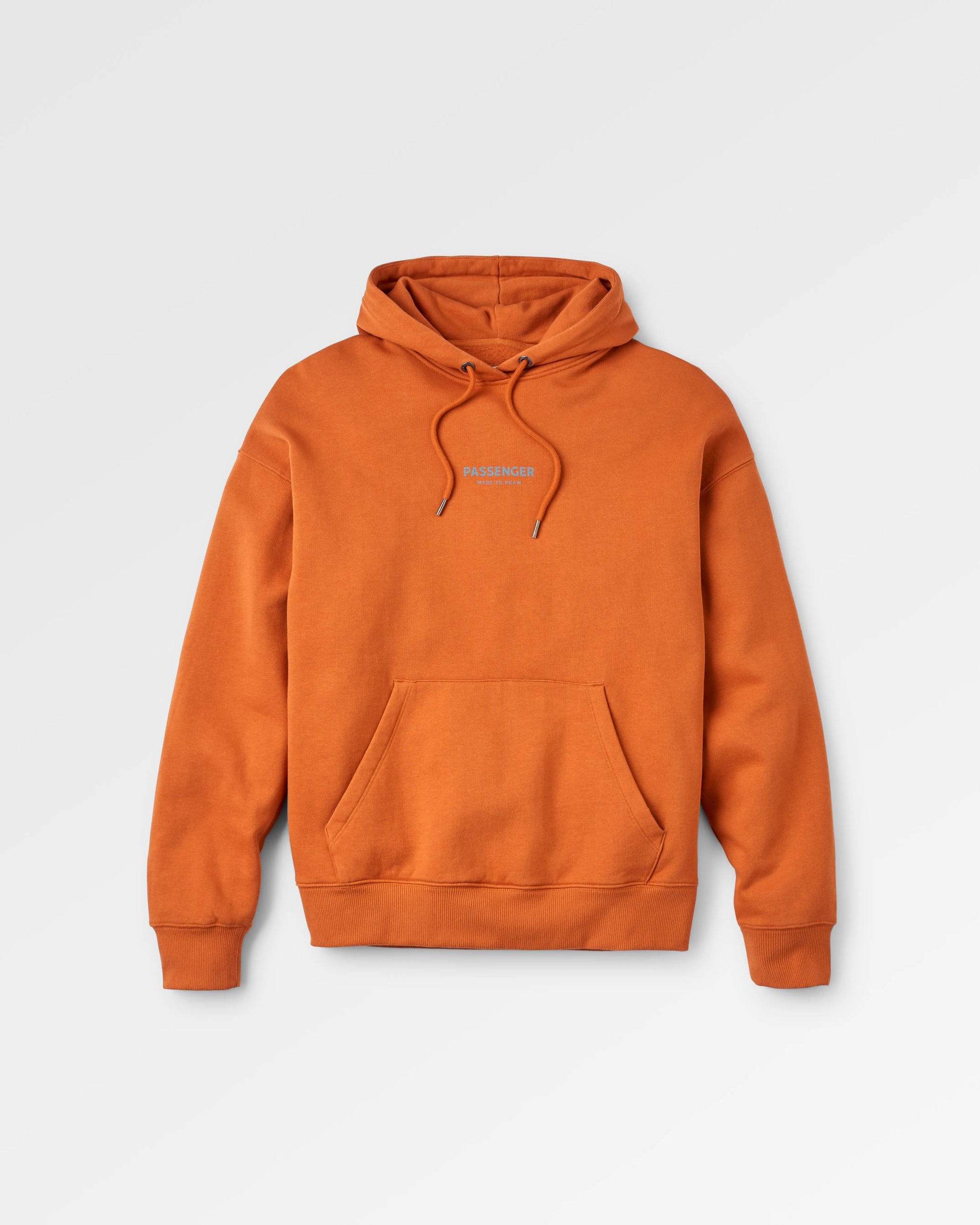 Passenger Relaxed Fit Hoodie - Sunset Orange - Flatlay
