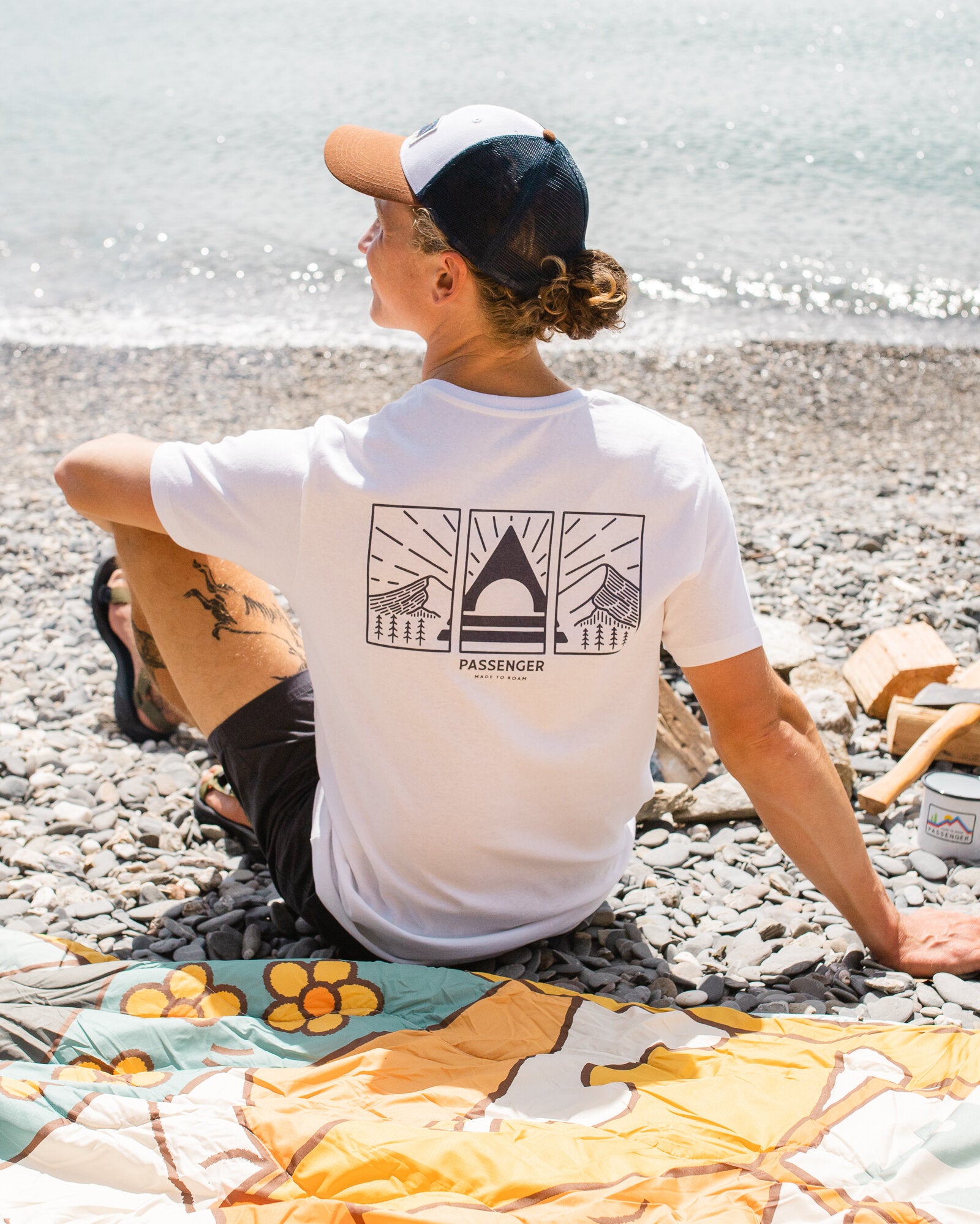 Maverick Recycled Cotton T-Shirt - White - Lifestyle