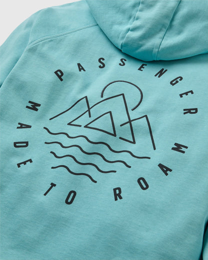 Remote Hoodie - Retro Blue - Flatlay