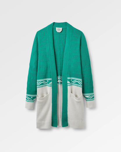 Nurture Organic Cotton Cardigan - Greenlake - Flatlay