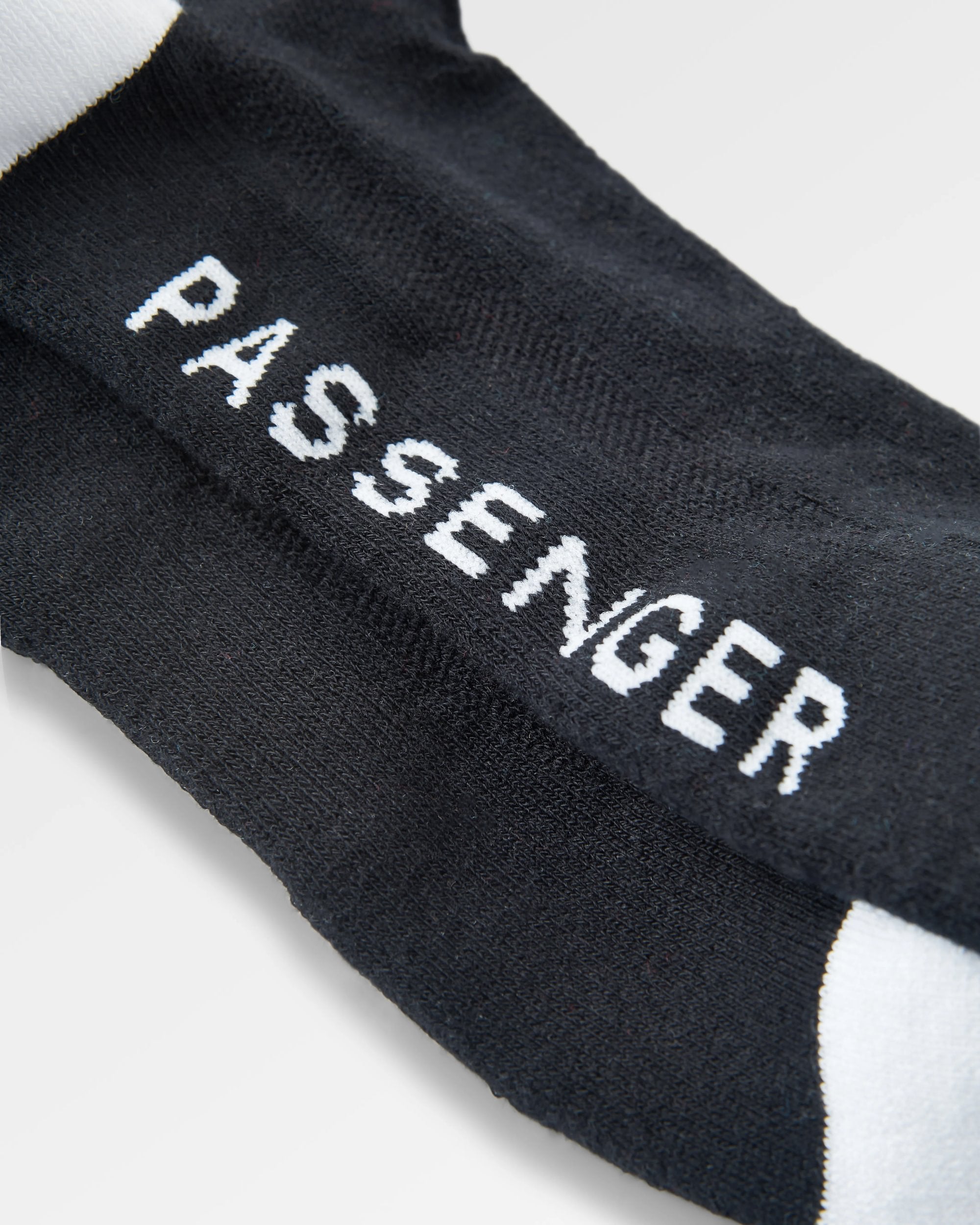 Organic Trainer Socks - Black - Flatlay