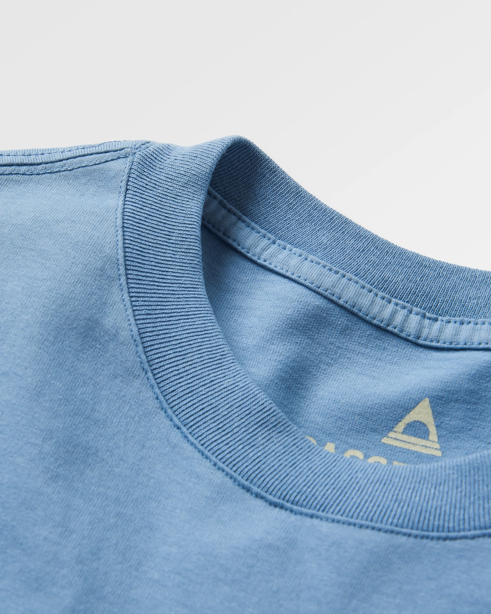 Dune Recycled Cotton Relaxed Fit T-Shirt - Faded Denim - Flatlay