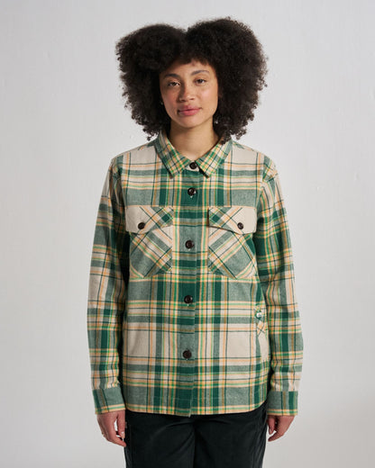 Stella Cotton LS Shirt - Pineneedle Check - Studio Model