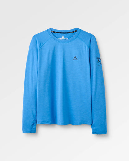 Light Ray Lightweight UPF50 LS T-Shirt - Marine Blue Marl - Flatlay