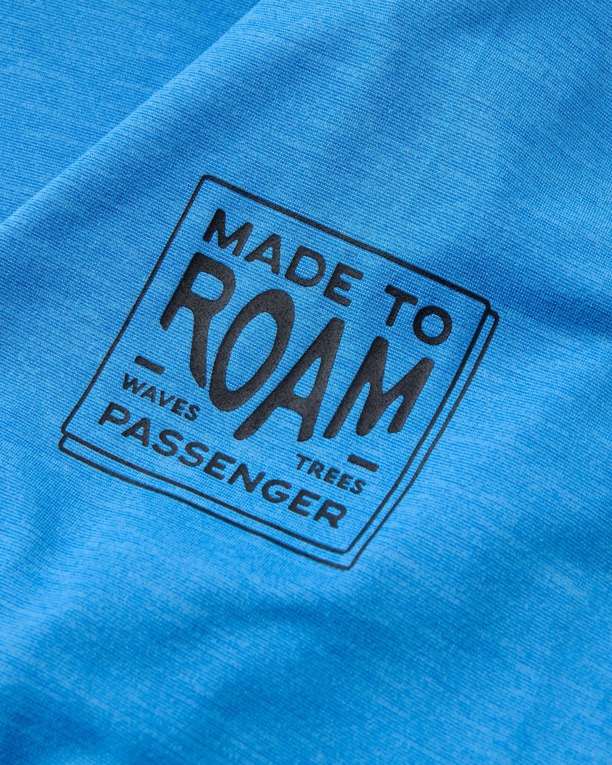 Light Ray Lightweight UPF Hoodie - Marine Blue Marl - Flatlay