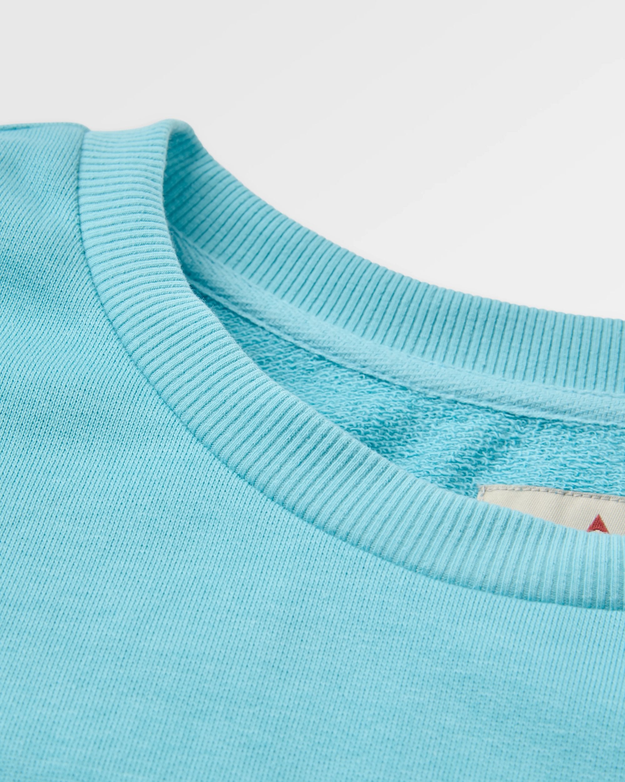 Heritage Recycled Cotton Relaxed Fit Sweatshirt - Retro Blue  - Flatlay
