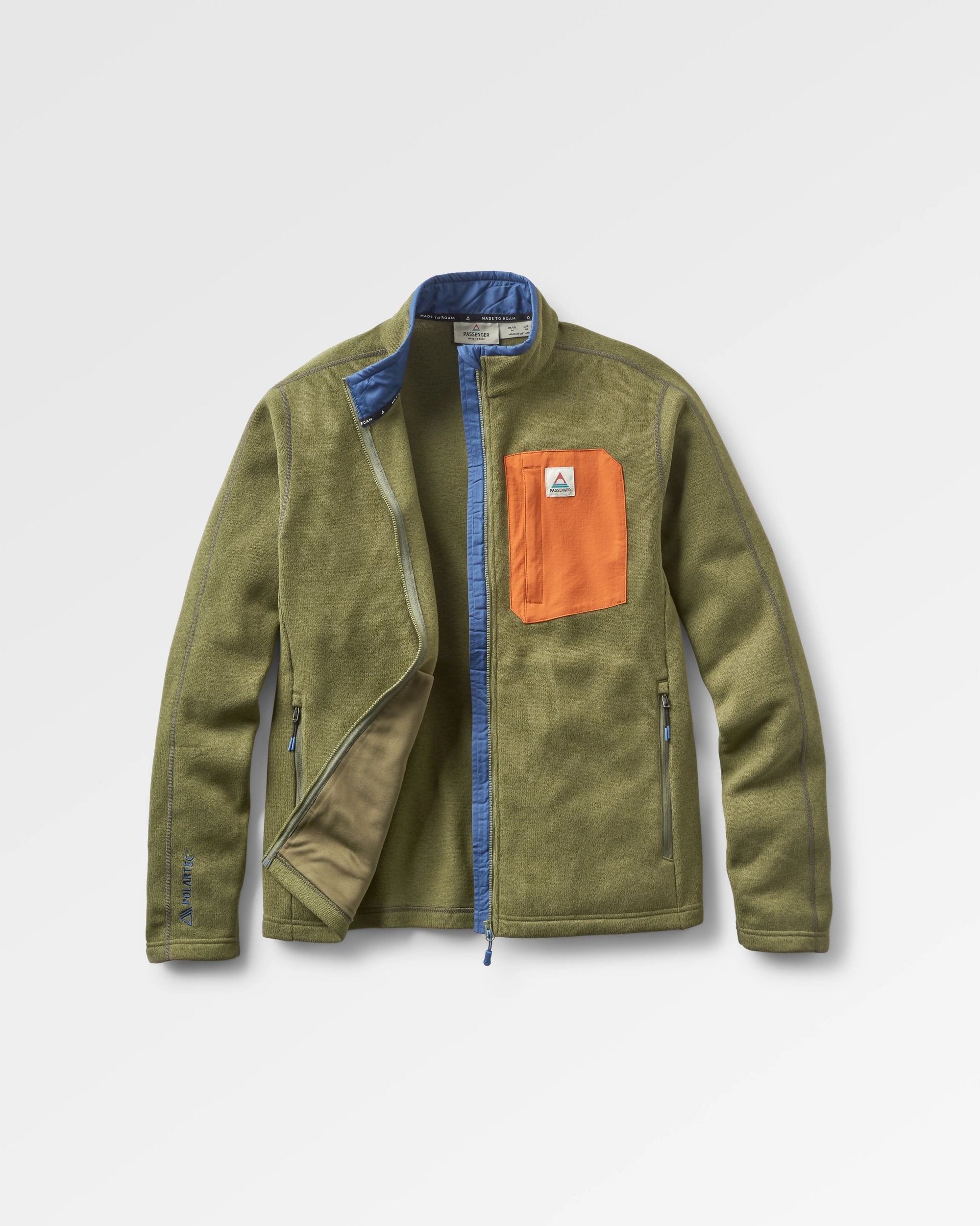 Hudson Recycled Polartec® Fleece - Khaki - Flatlay