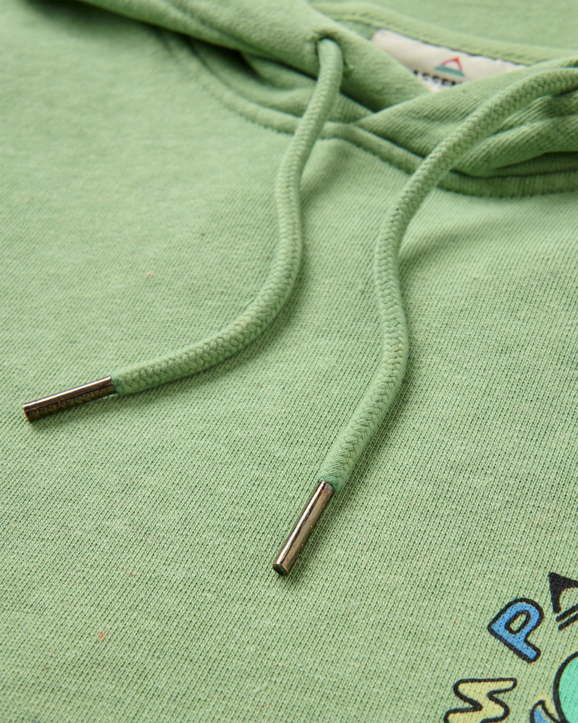 Dune Hoodie - Stem Green Marl - Flatlay