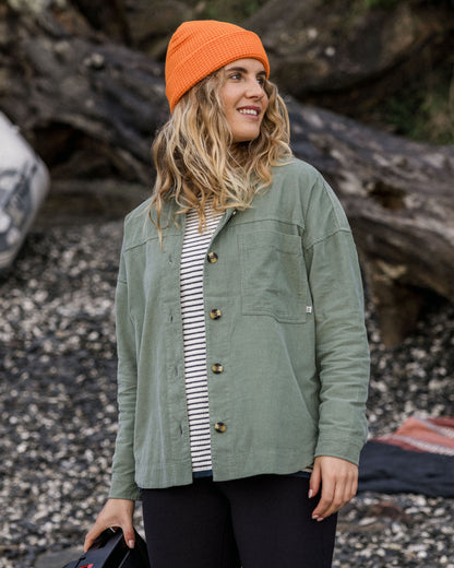 Rootsy Organic Cord LS Shirt - Pistachio