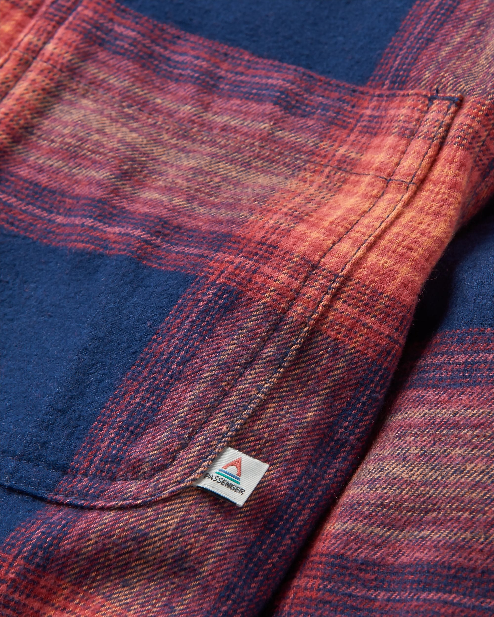 Backcountry Check Shirt - Rich Navy/ Red Ochre Check - Flatlay